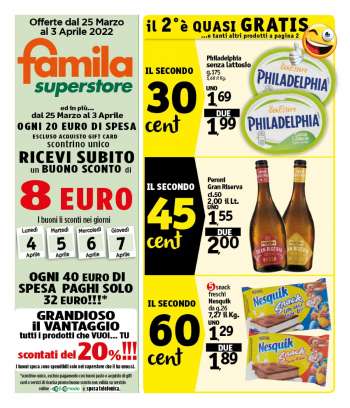 Volantino Famila - 25/3/2022 - 3/4/2022.