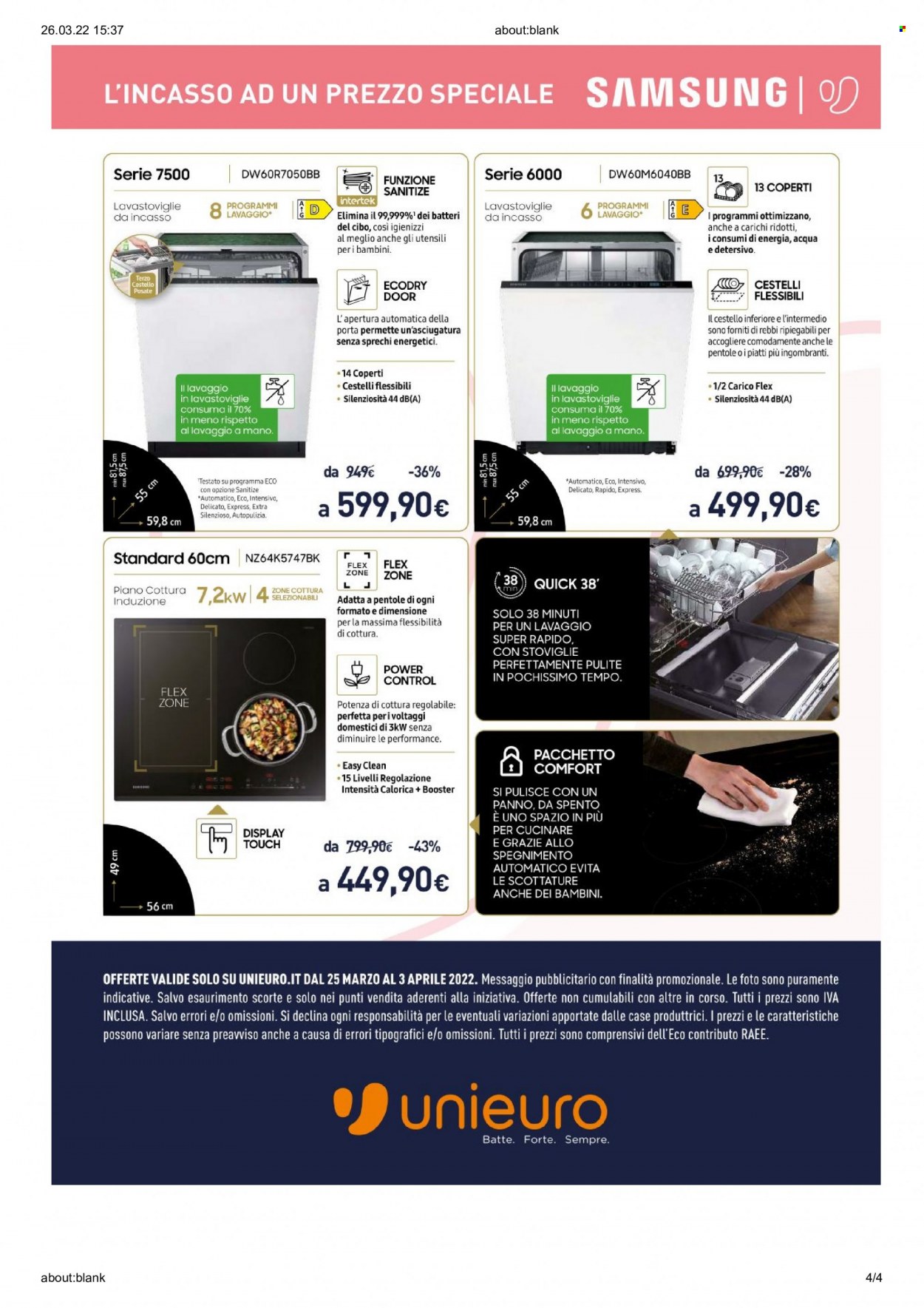 Volantino Unieuro - 25/3/2022 - 3/4/2022. Pagina 4