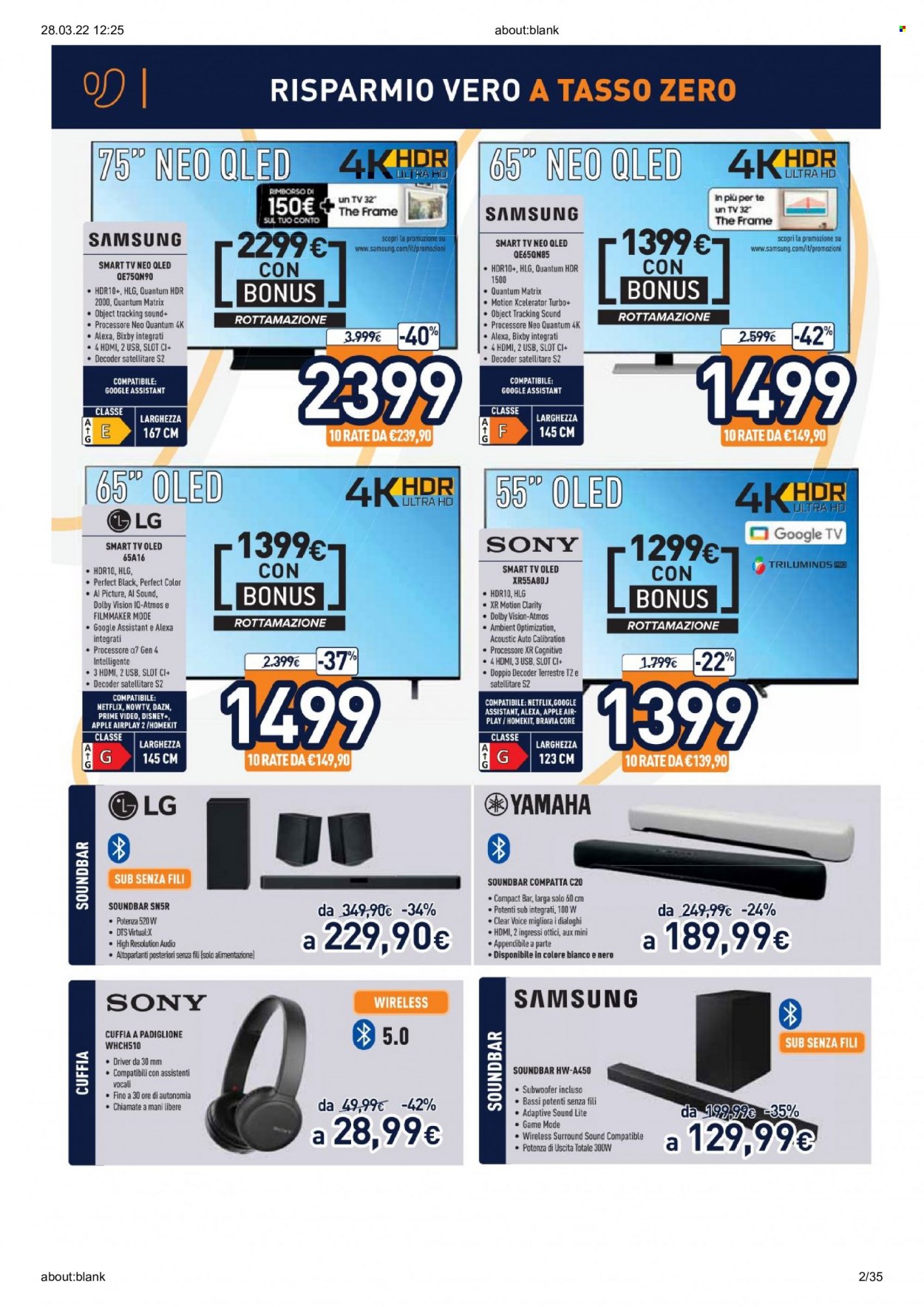 Volantino Unieuro - 28/3/2022 - 10/4/2022. Pagina 2
