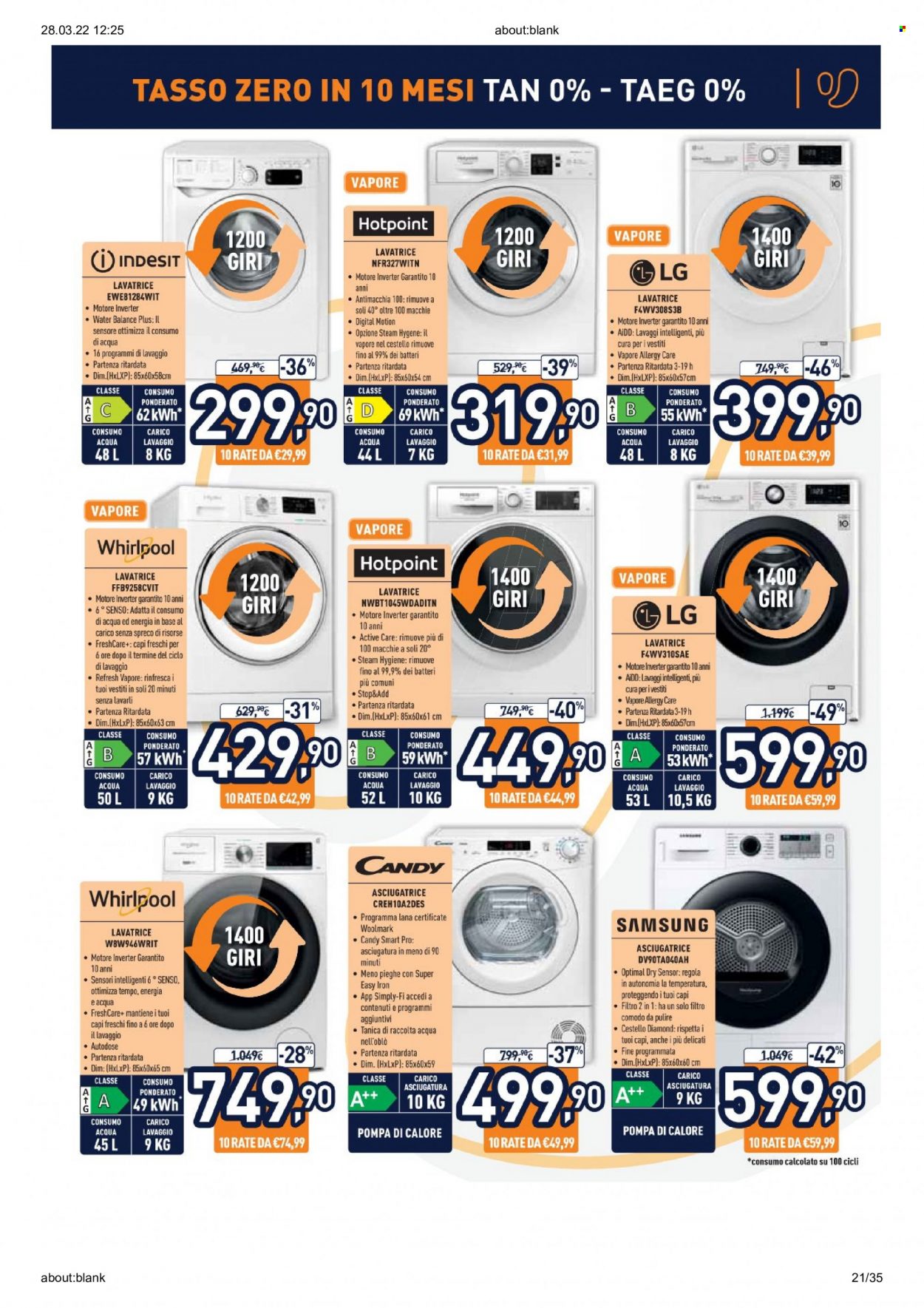 Volantino Unieuro - 28/3/2022 - 10/4/2022. Pagina 21