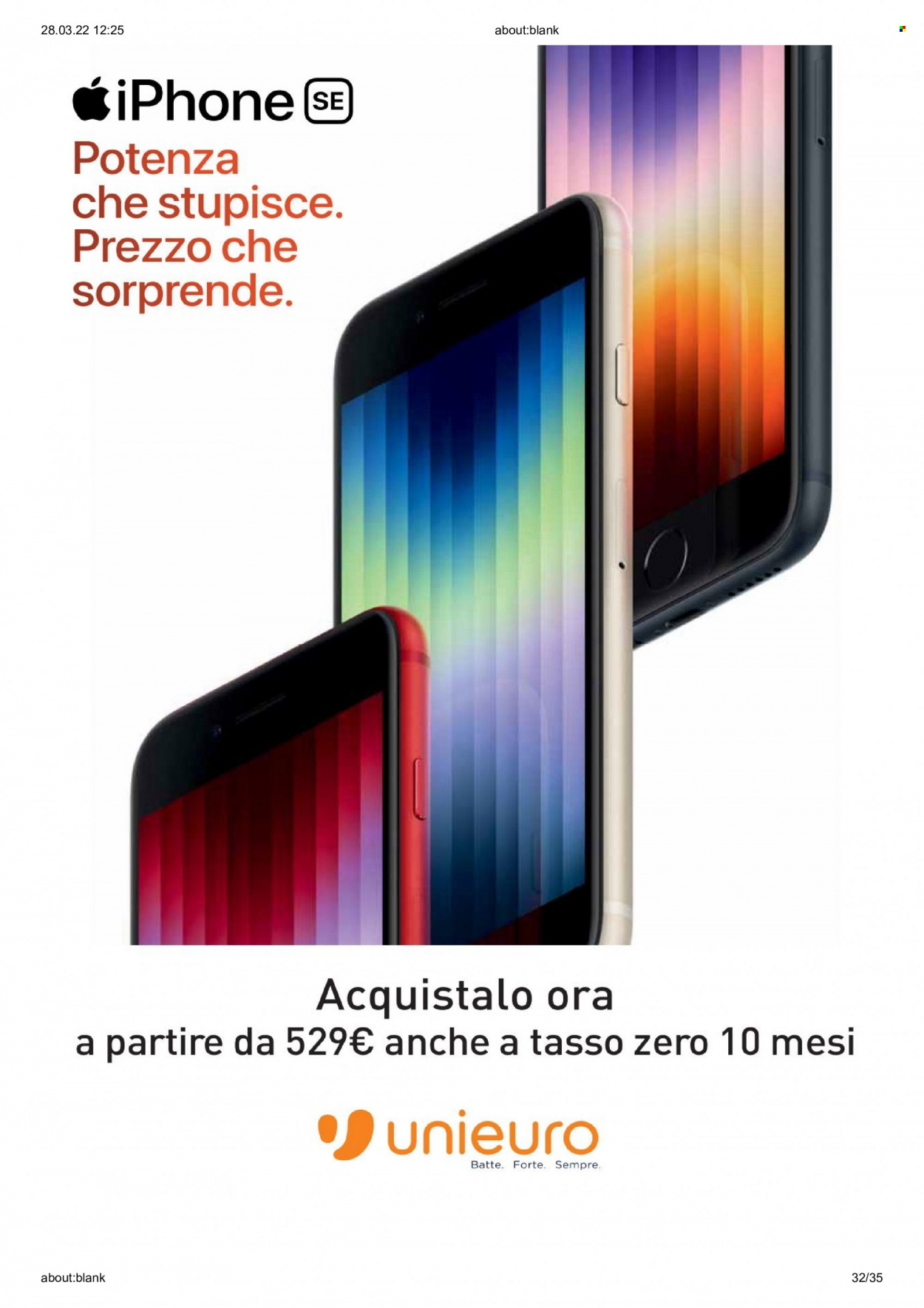 Volantino Unieuro - 28/3/2022 - 10/4/2022. Pagina 32