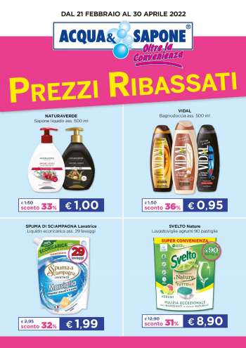 Volantino Acqua & Sapone - 21/2/2022 - 30/4/2022.