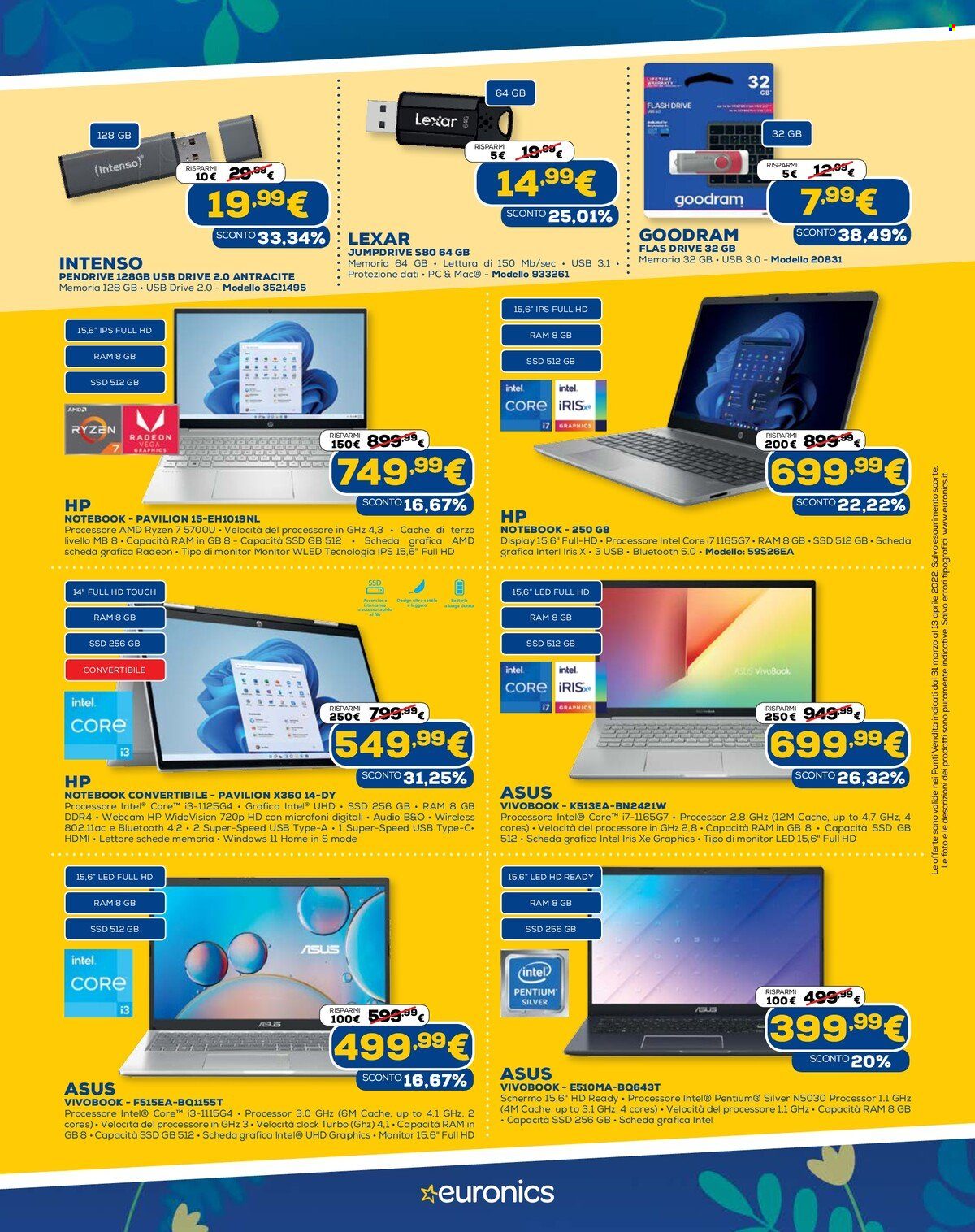 Volantino Euronics - 31/3/2022 - 13/4/2022. Pagina 9
