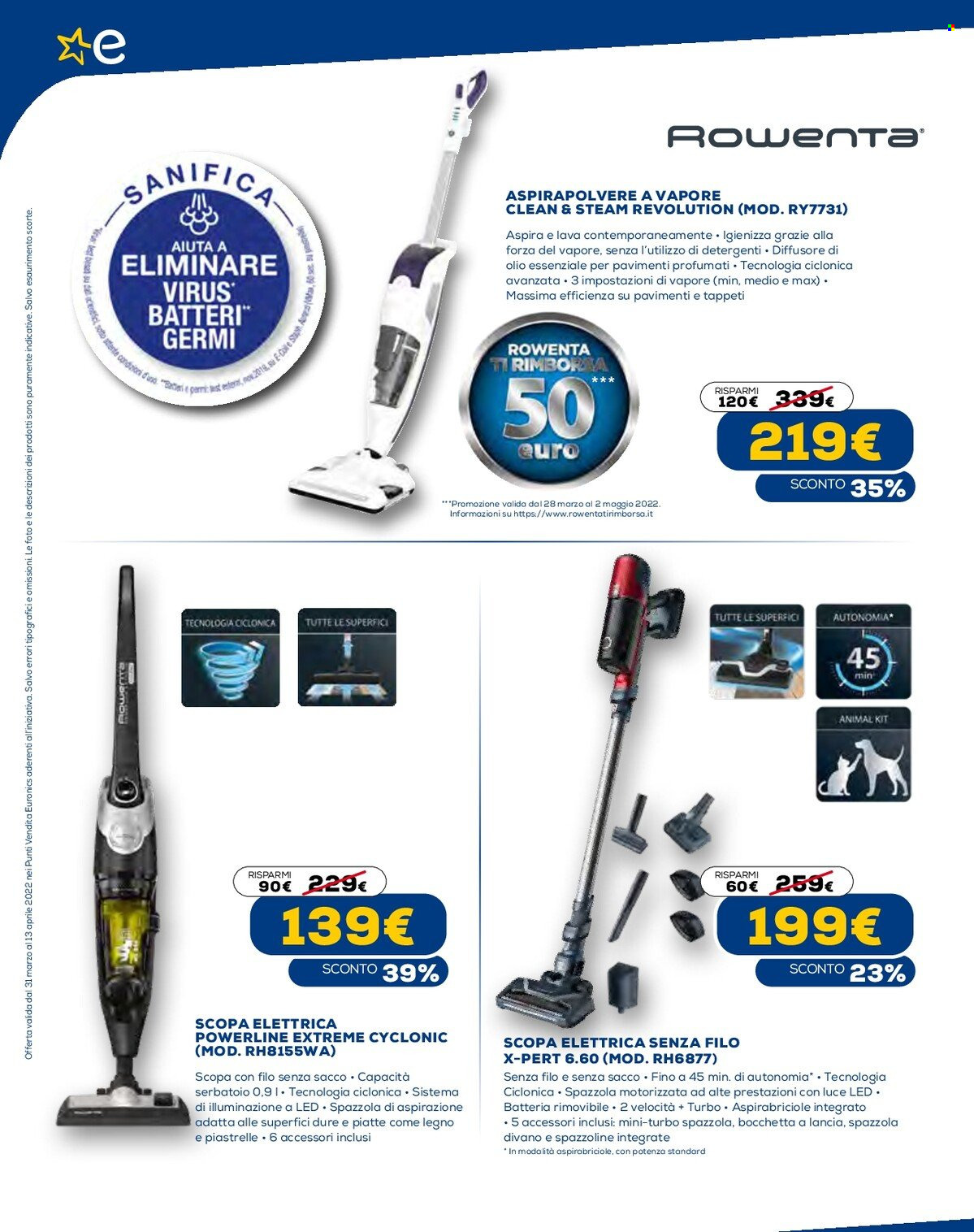 Volantino Euronics - 31/3/2022 - 13/4/2022. Pagina 15