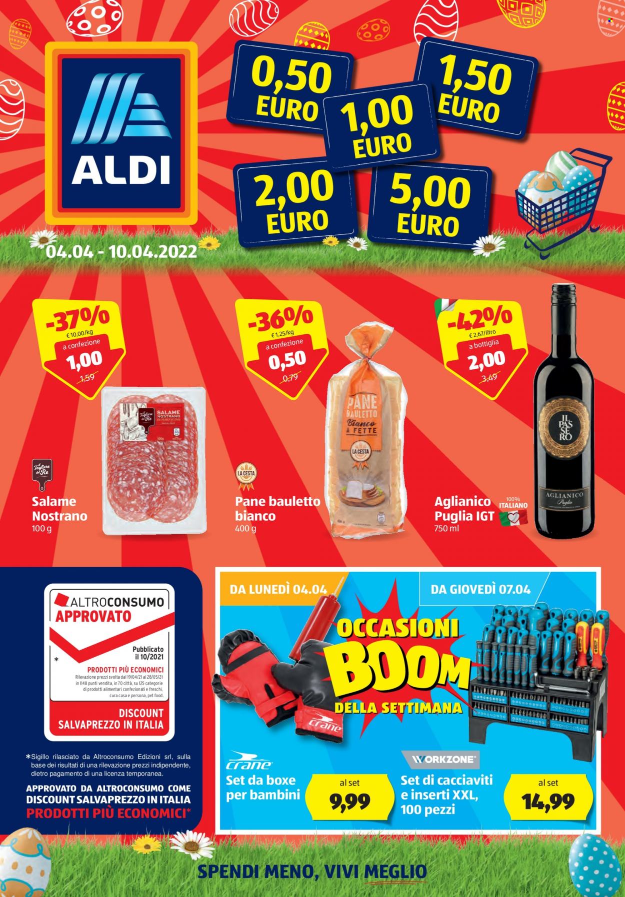 Volantino Aldi - 4/4/2022 - 10/4/2022. Pagina 1