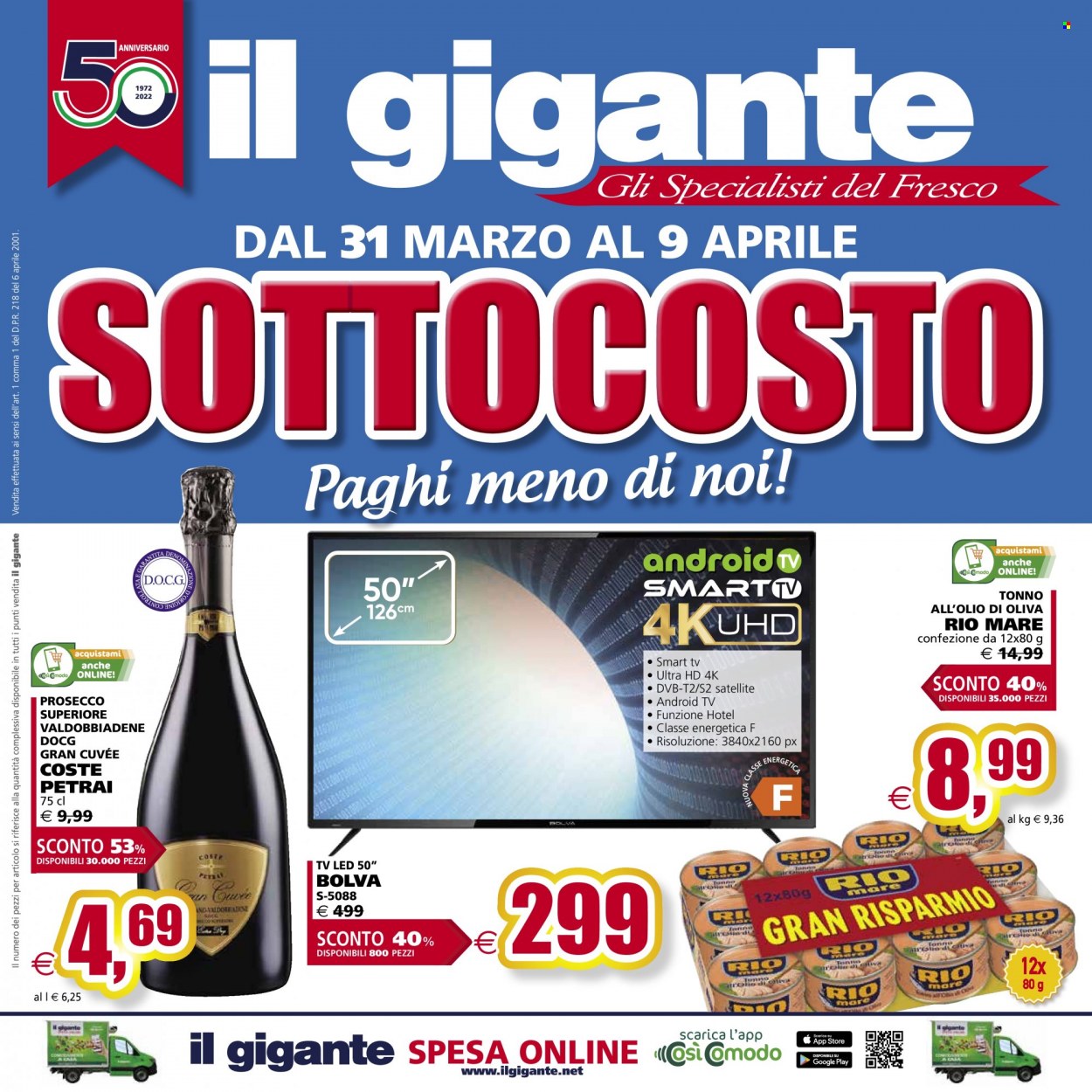 Volantino Il Gigante - 31/3/2022 - 10/4/2022. Pagina 1