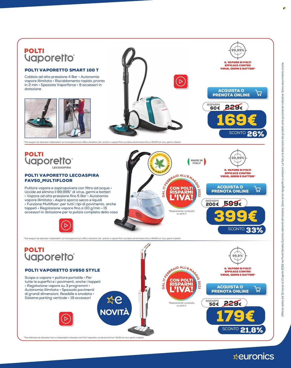 Volantino Euronics - 31/3/2022 - 13/4/2022. Pagina 3