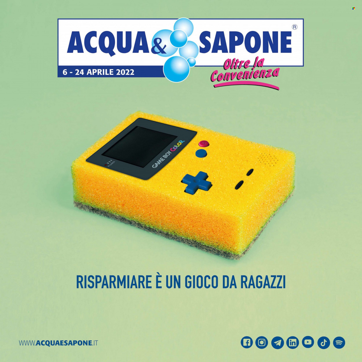 Volantino Acqua & Sapone - 6/4/2022 - 24/4/2022. Pagina 1