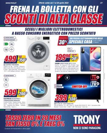 Volantino Trony - 7/4/2022 - 28/4/2022.