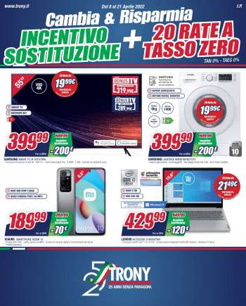 Volantino Trony - 8/4/2022 - 21/4/2022.