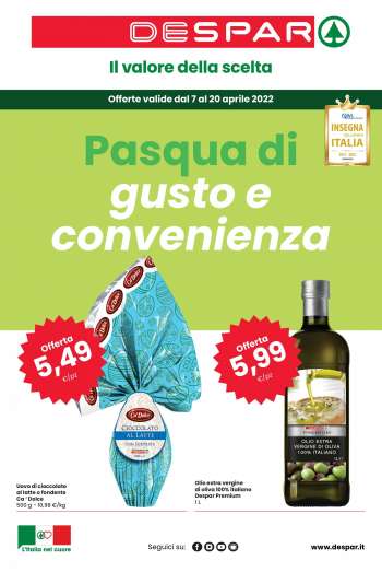 Volantino Despar - 7/4/2022 - 20/4/2022.