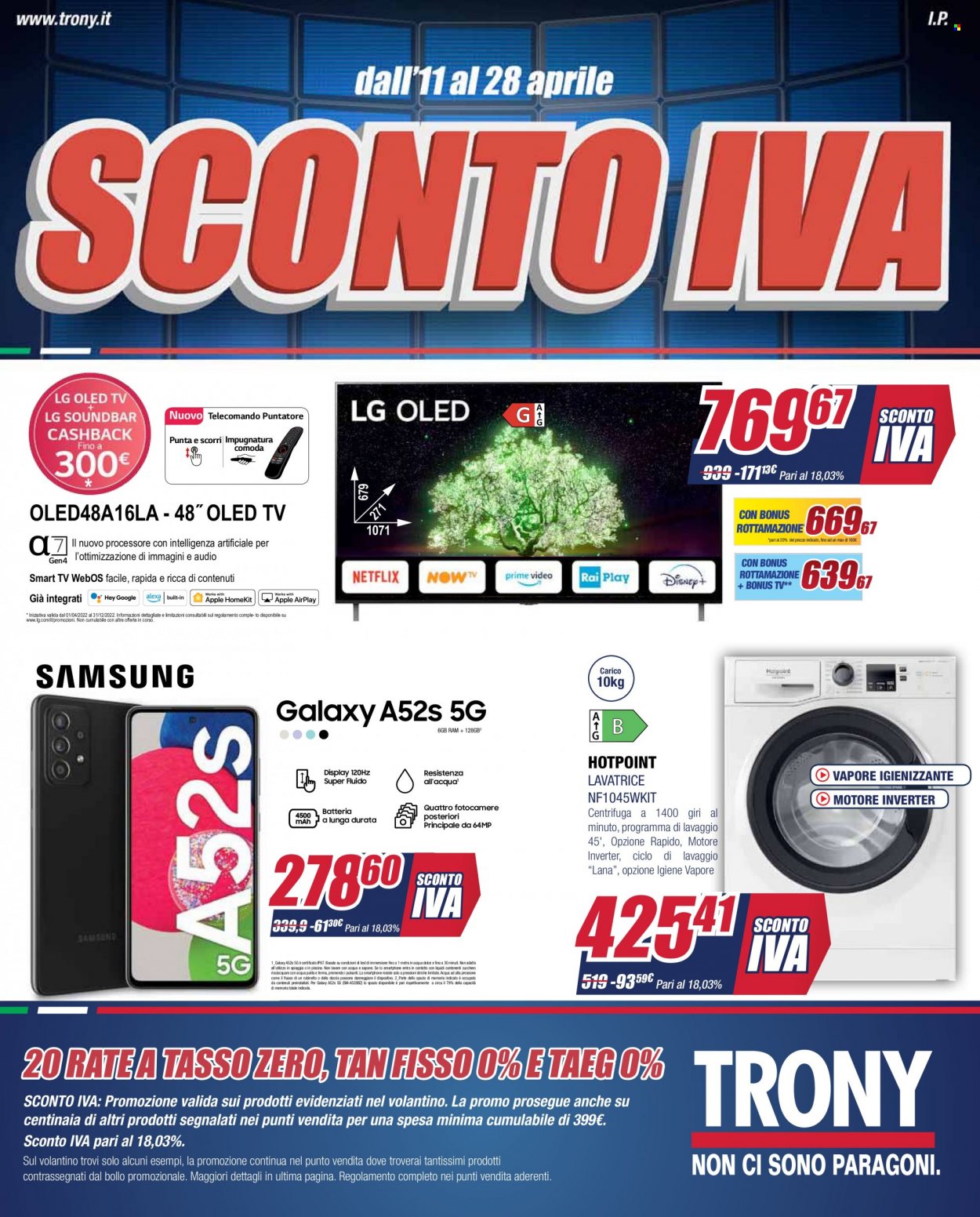 Volantino Trony - 11/4/2022 - 28/4/2022. Pagina 1