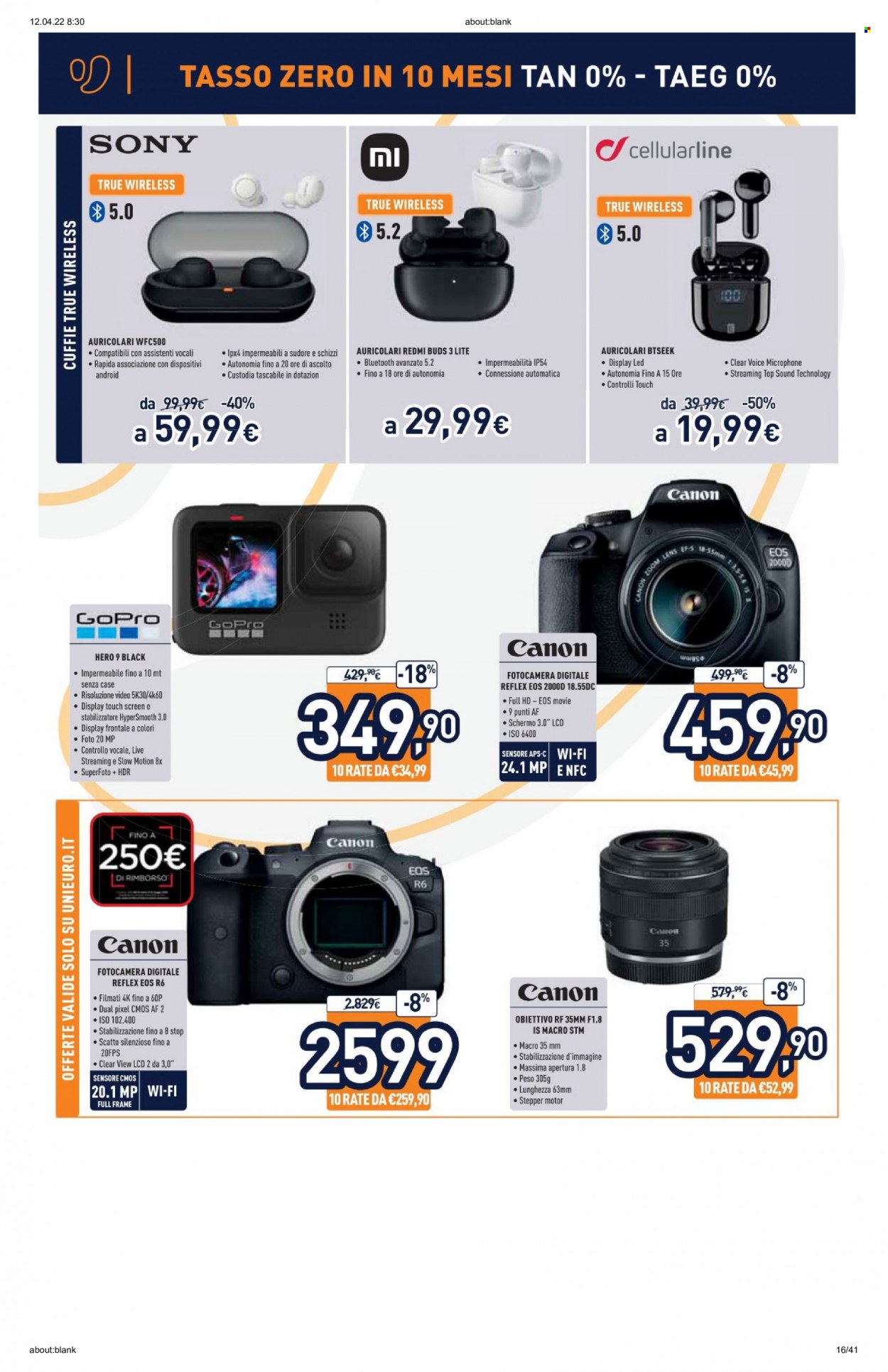 Volantino Unieuro - 11/4/2022 - 24/4/2022. Pagina 16