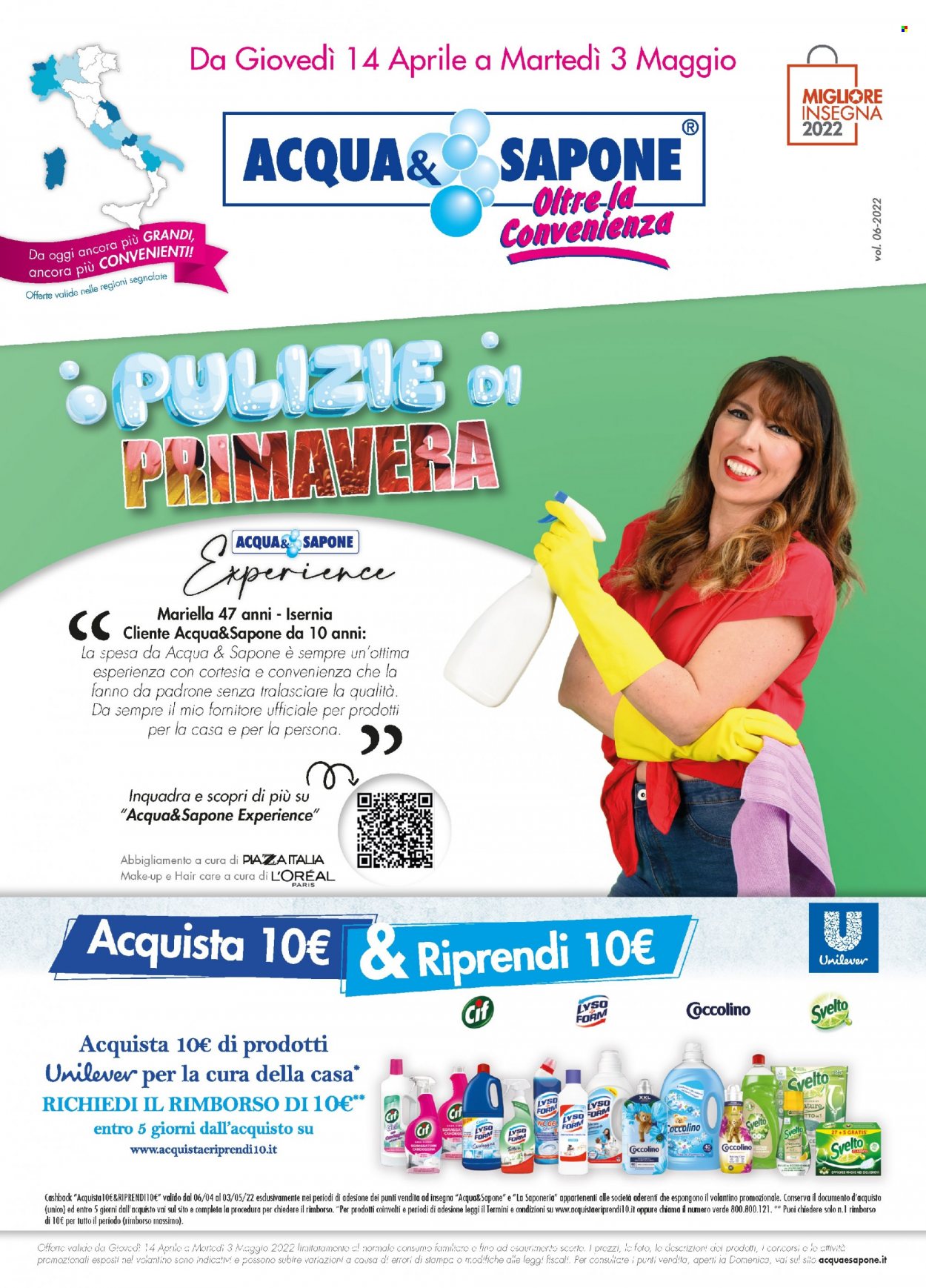 Volantino Acqua & Sapone - 14/4/2022 - 3/5/2022. Pagina 1