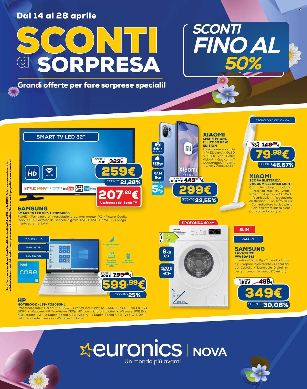 Volantino Euronics - 14/4/2022 - 28/4/2022. Pagina 1