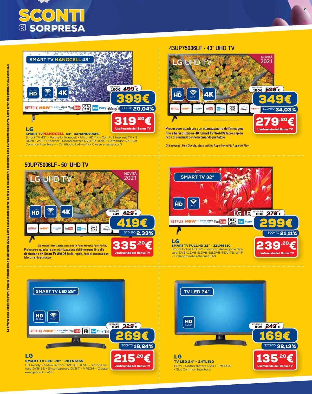 Volantino Euronics - 14/4/2022 - 28/4/2022. Pagina 2