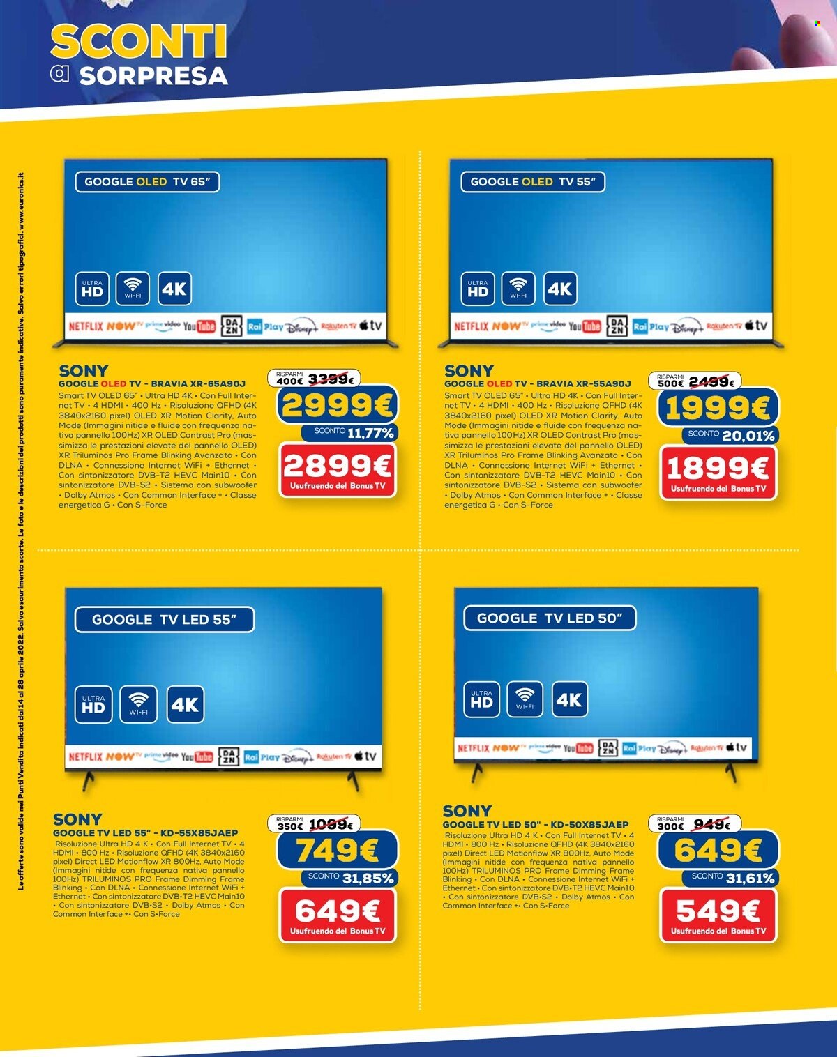 Volantino Euronics - 14/4/2022 - 28/4/2022. Pagina 4