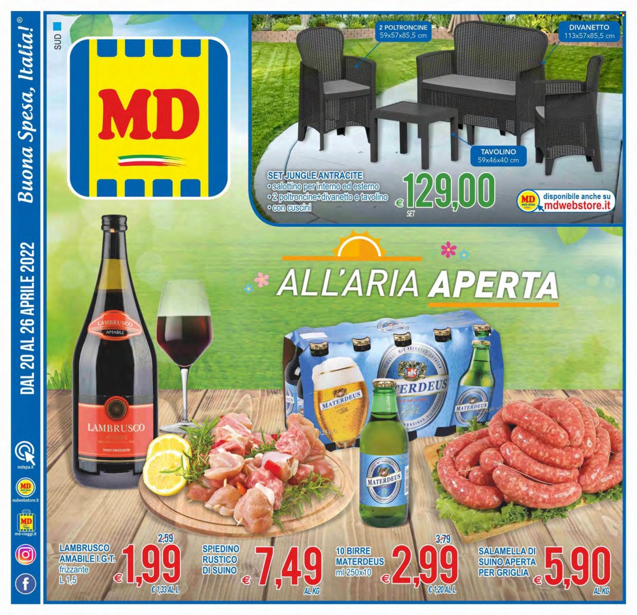 Volantino MD Discount - 20/4/2022 - 26/4/2022. Pagina 1