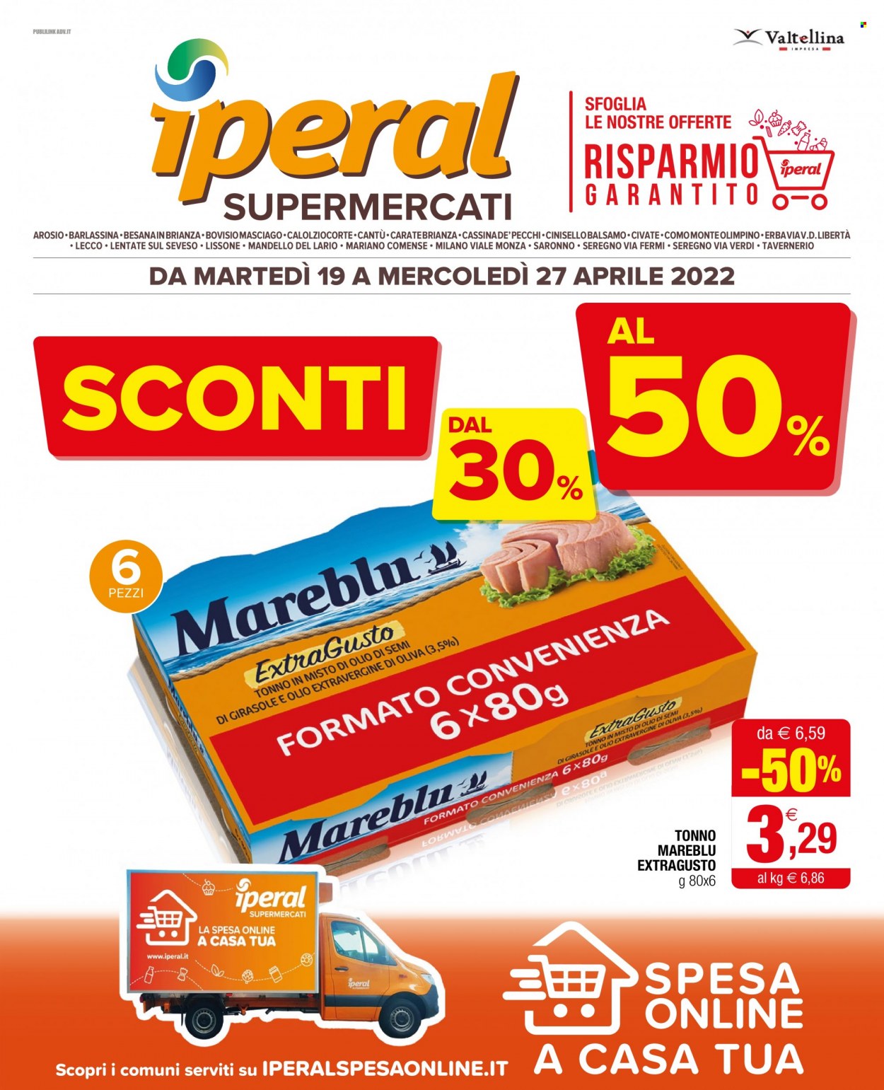 Volantino Iperal - 19/4/2022 - 27/4/2022. Pagina 1
