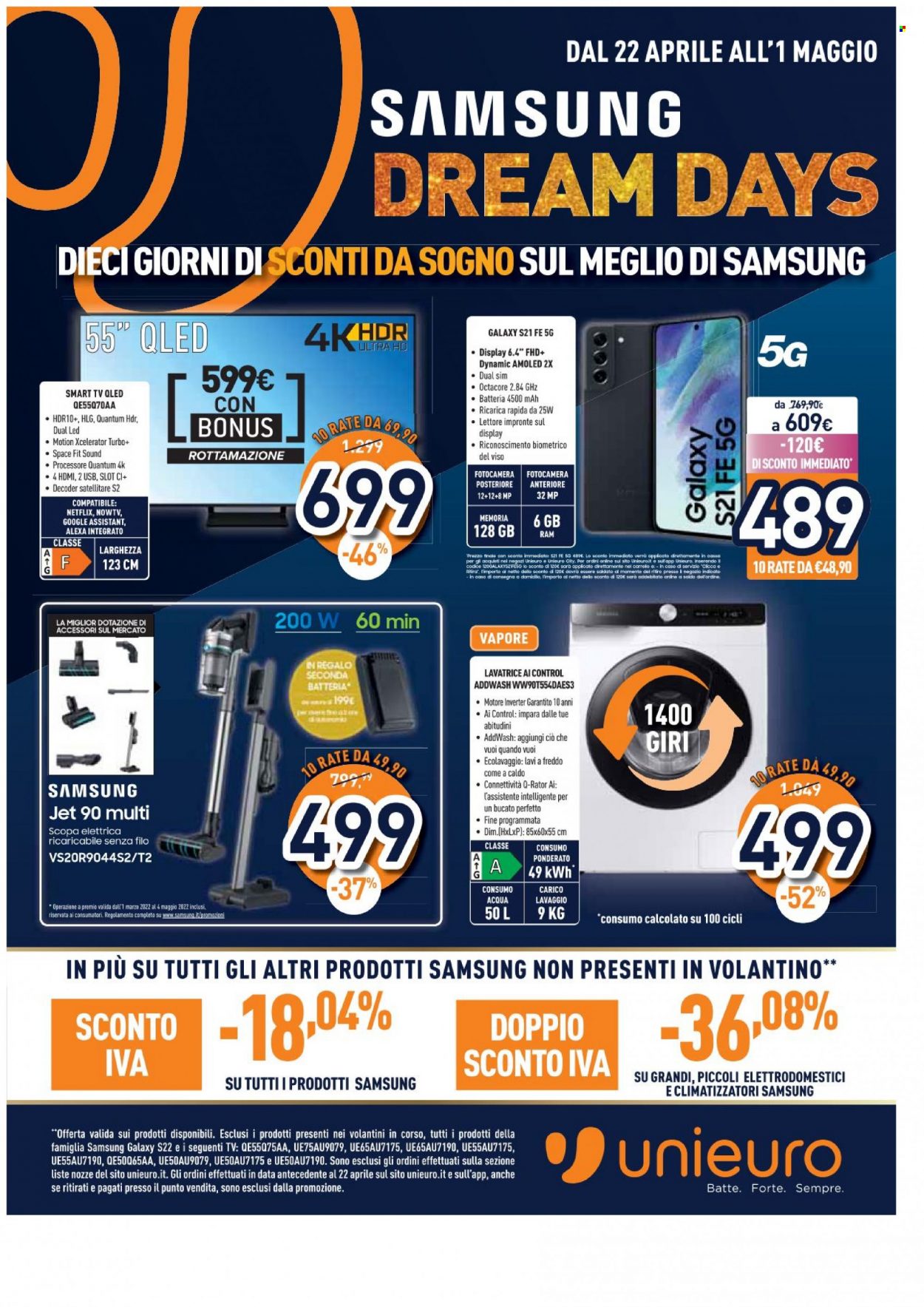 Volantino Unieuro - 22/4/2022 - 1/5/2022. Pagina 1
