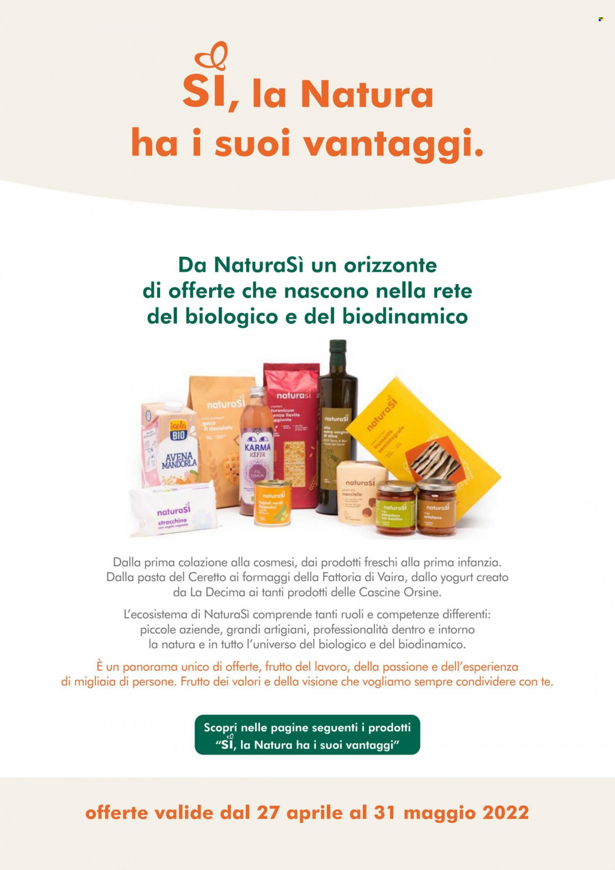 thumbnail - Volantino Natura Sì - Prodotti in offerta - formaggio, stracchino, yogurt, kefir, lievito, olive. Pagina 2.