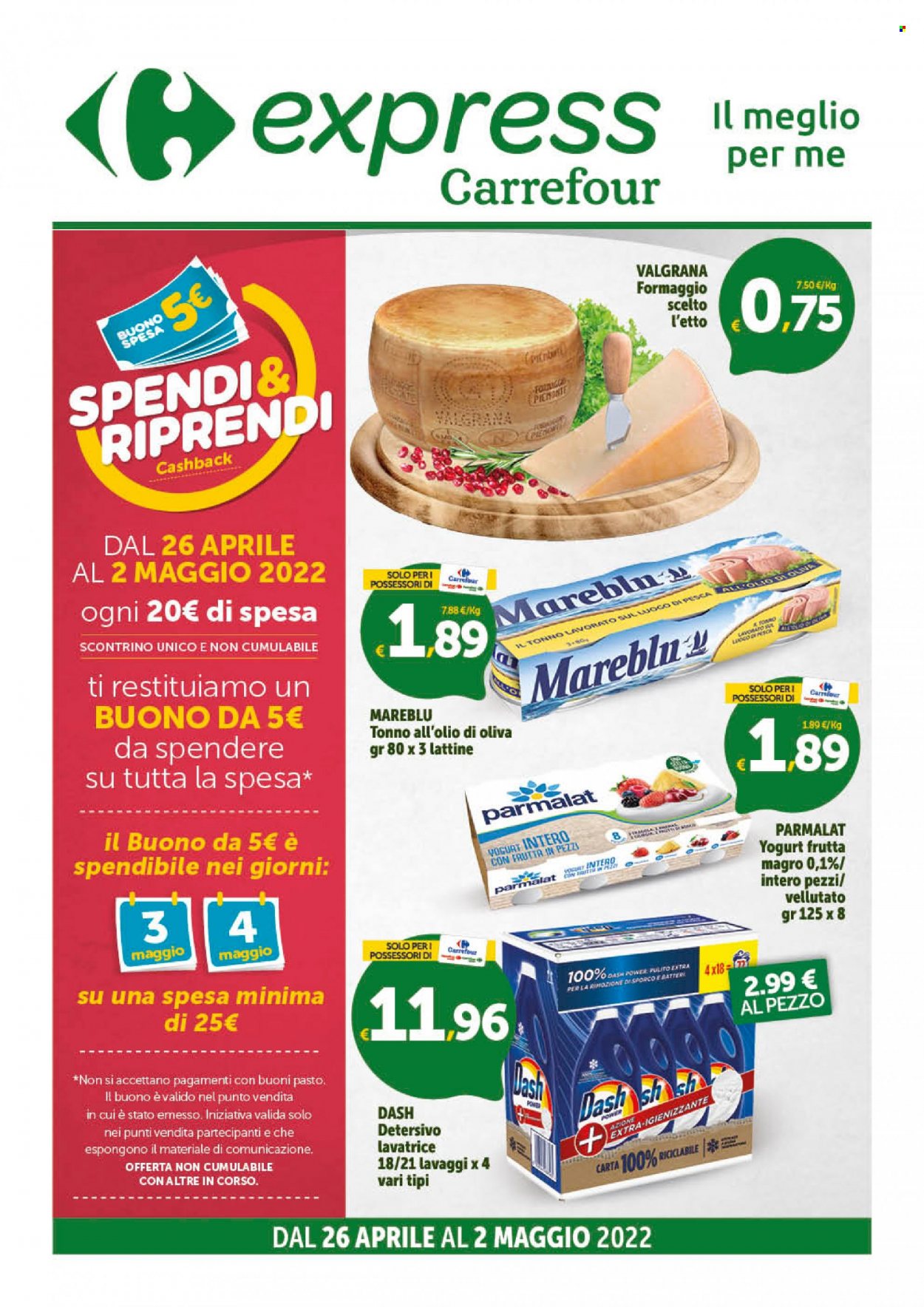 Volantino Carrefour - 26/4/2022 - 2/5/2022. Pagina 1