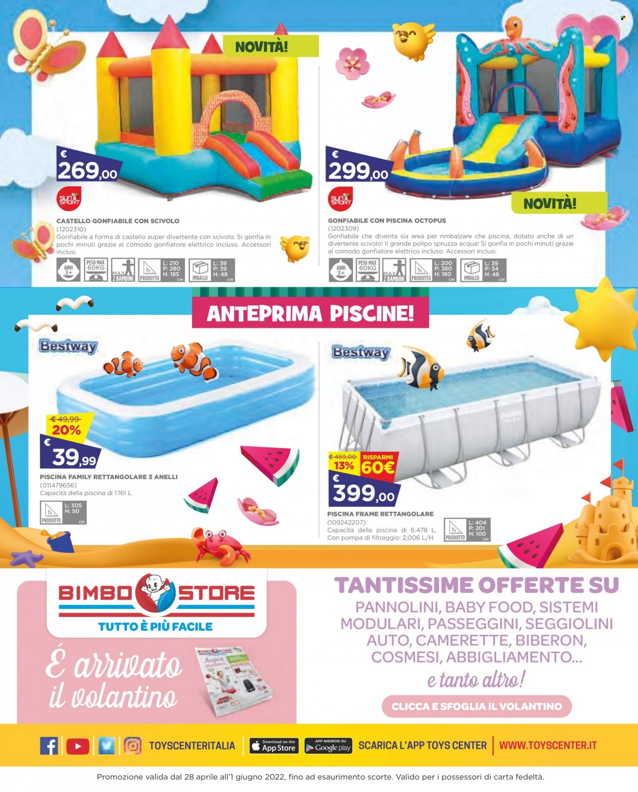 thumbnail - Volantino Toys Center - 28/4/2022 - 1/6/2022 - Prodotti in offerta - pannolini, cameretta, biberon, piscina. Pagina 12.