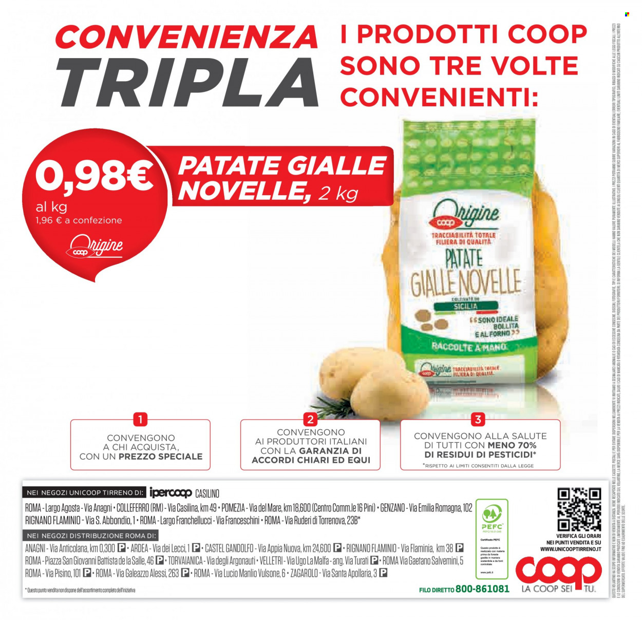 Volantino Coop - 5/5/2022 - 18/5/2022 - Prodotti in offerta - patate, patate gialle, forno. Pagina 24.