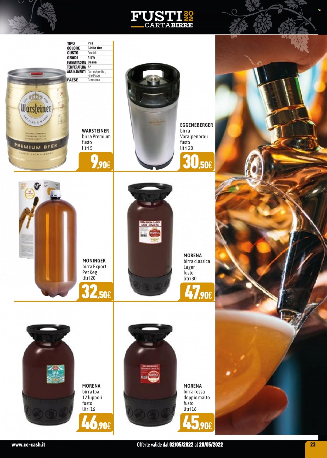 thumbnail - Volantino C+C Cash & Carry - 2/5/2022 - 28/5/2022 - Prodotti in offerta - birra, birra tipo IPA, birra tipo lager, Warsteiner, birra tipo pilsner. Pagina 23.