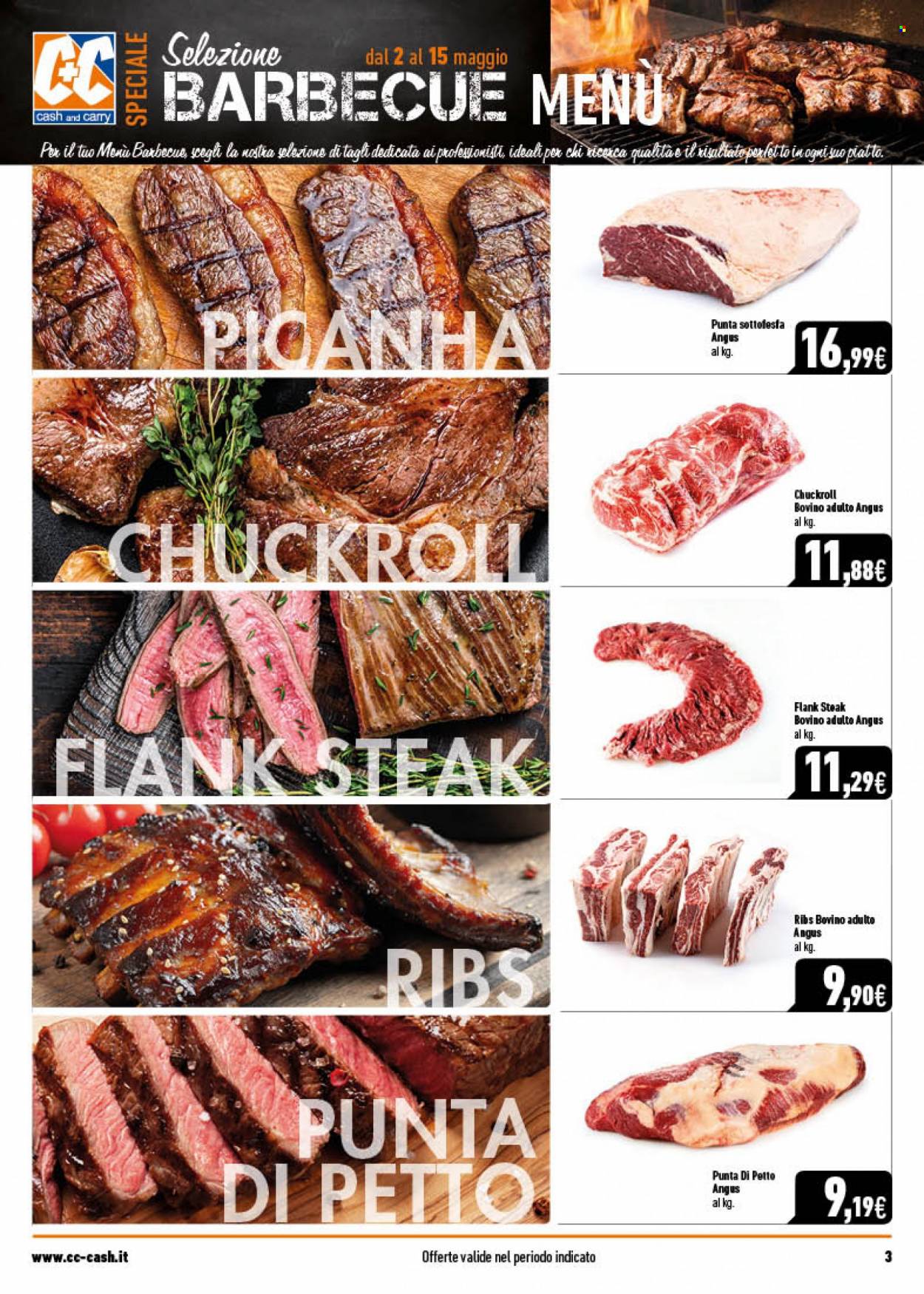 thumbnail - Volantino C+C Cash & Carry - 2/5/2022 - 29/5/2022 - Prodotti in offerta - manzo, steak, flank steak, barbecue. Pagina 3.