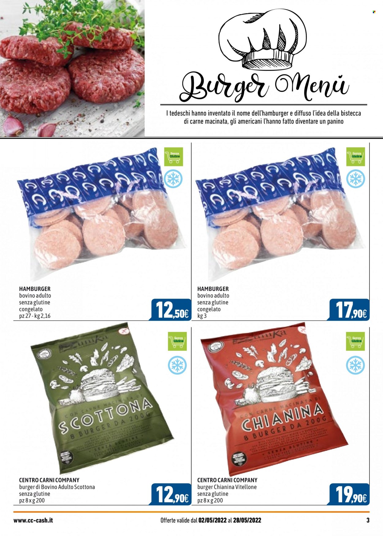 thumbnail - Volantino C+C Cash & Carry - 2/5/2022 - 28/5/2022 - Prodotti in offerta - bistecca, manzo, vitellone, scottona, carne macinata, hamburger. Pagina 3.