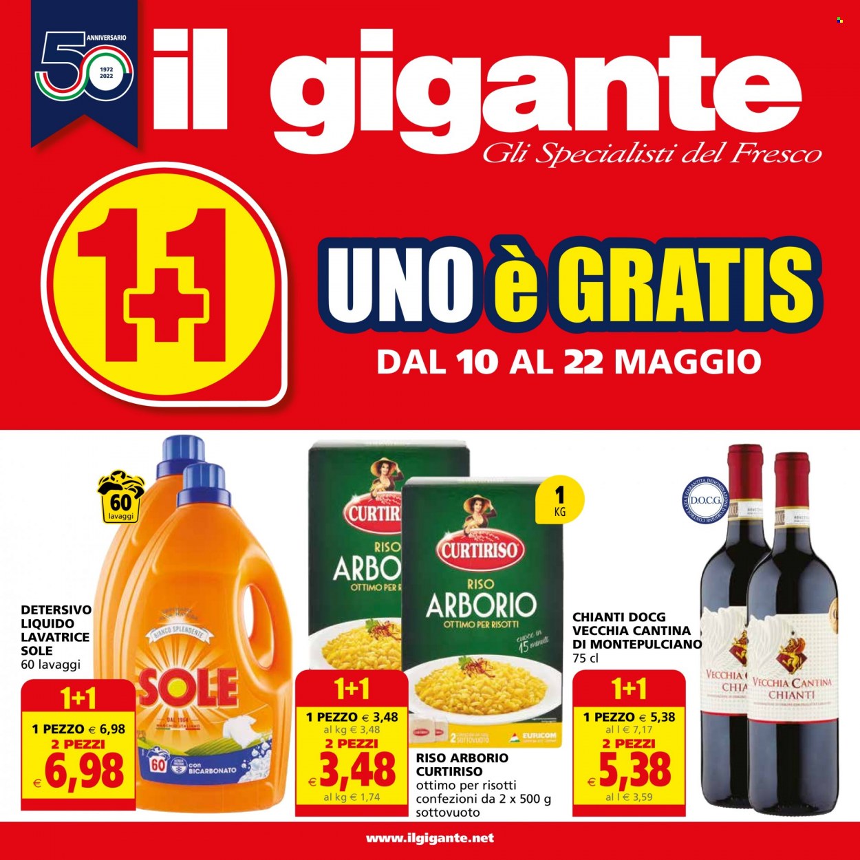 Volantino Il Gigante - 10/5/2022 - 22/5/2022. Pagina 1