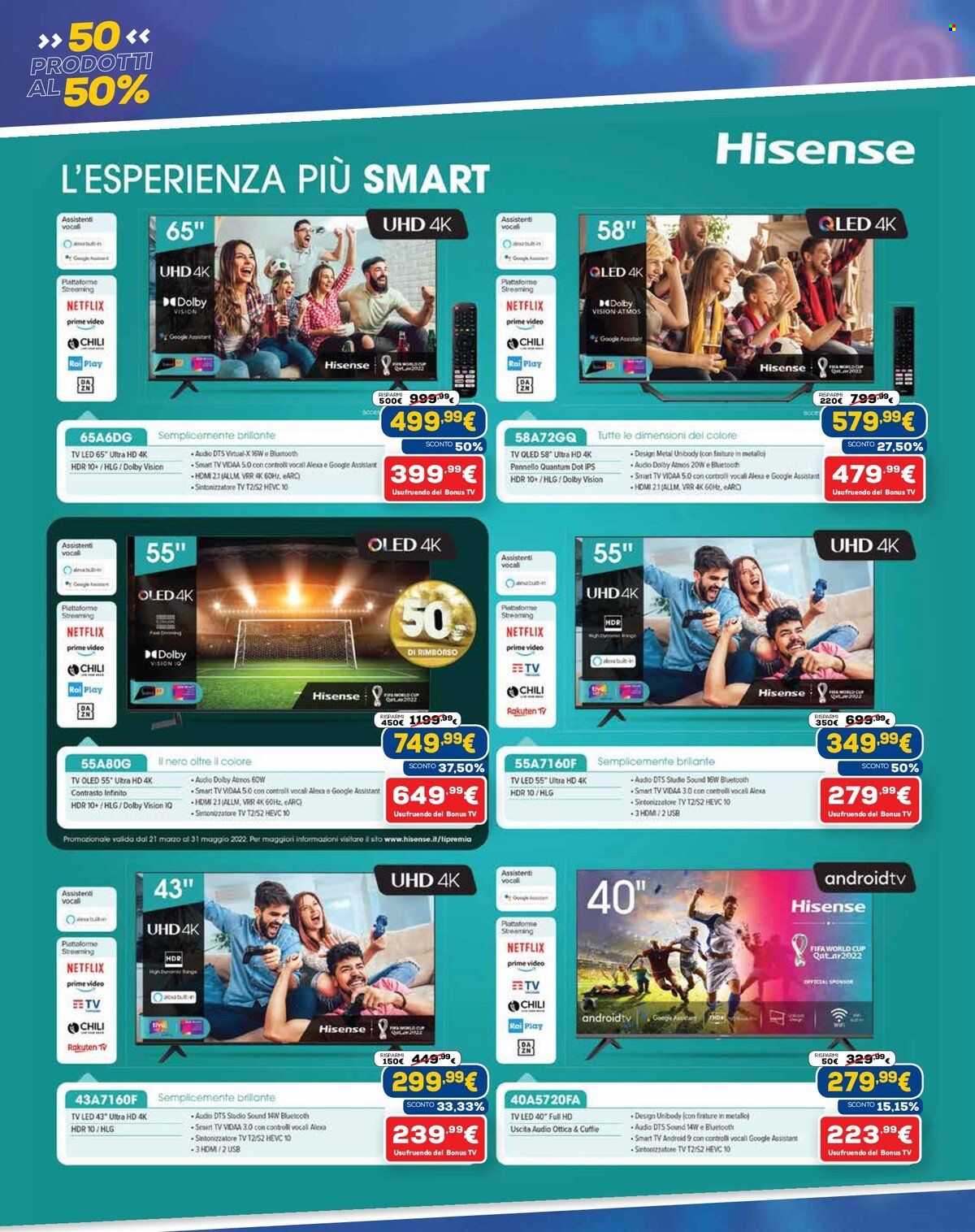thumbnail - Volantino Euronics - 11/5/2022 - 25/5/2022 - Prodotti in offerta - Smart TV, Ultra HD, LED TV, televisore. Pagina 6.