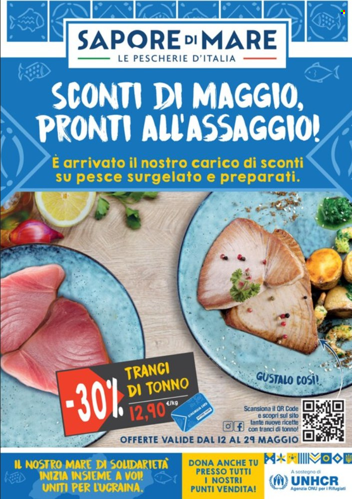 thumbnail - Volantino Sapore di Mare - 12/5/2022 - 29/5/2022 - Prodotti in offerta - pesce, tonno. Pagina 1.