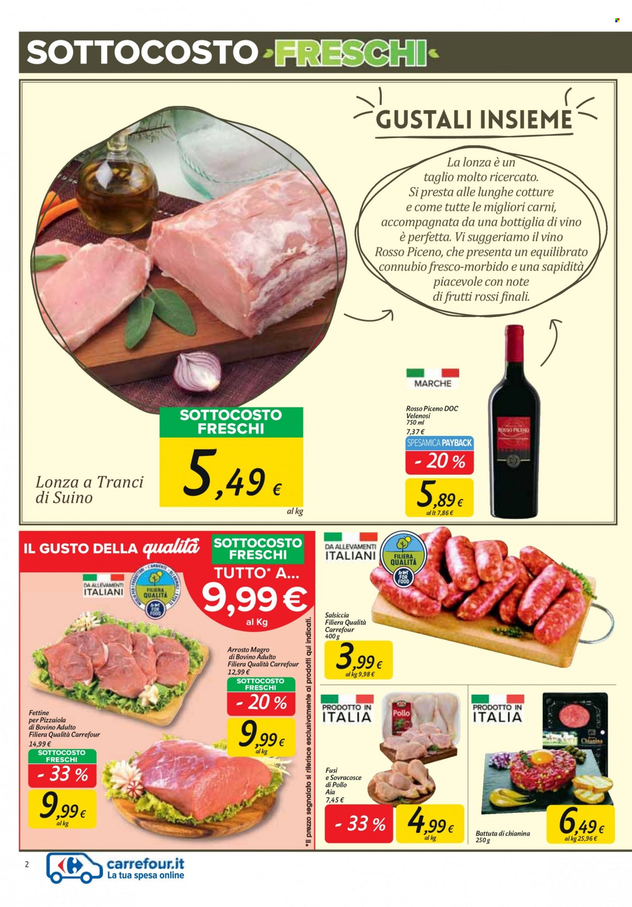 thumbnail - Volantino Carrefour - 16/5/2022 - 26/5/2022 - Prodotti in offerta - AIA, manzo, salsiccia, suino. Pagina 2.