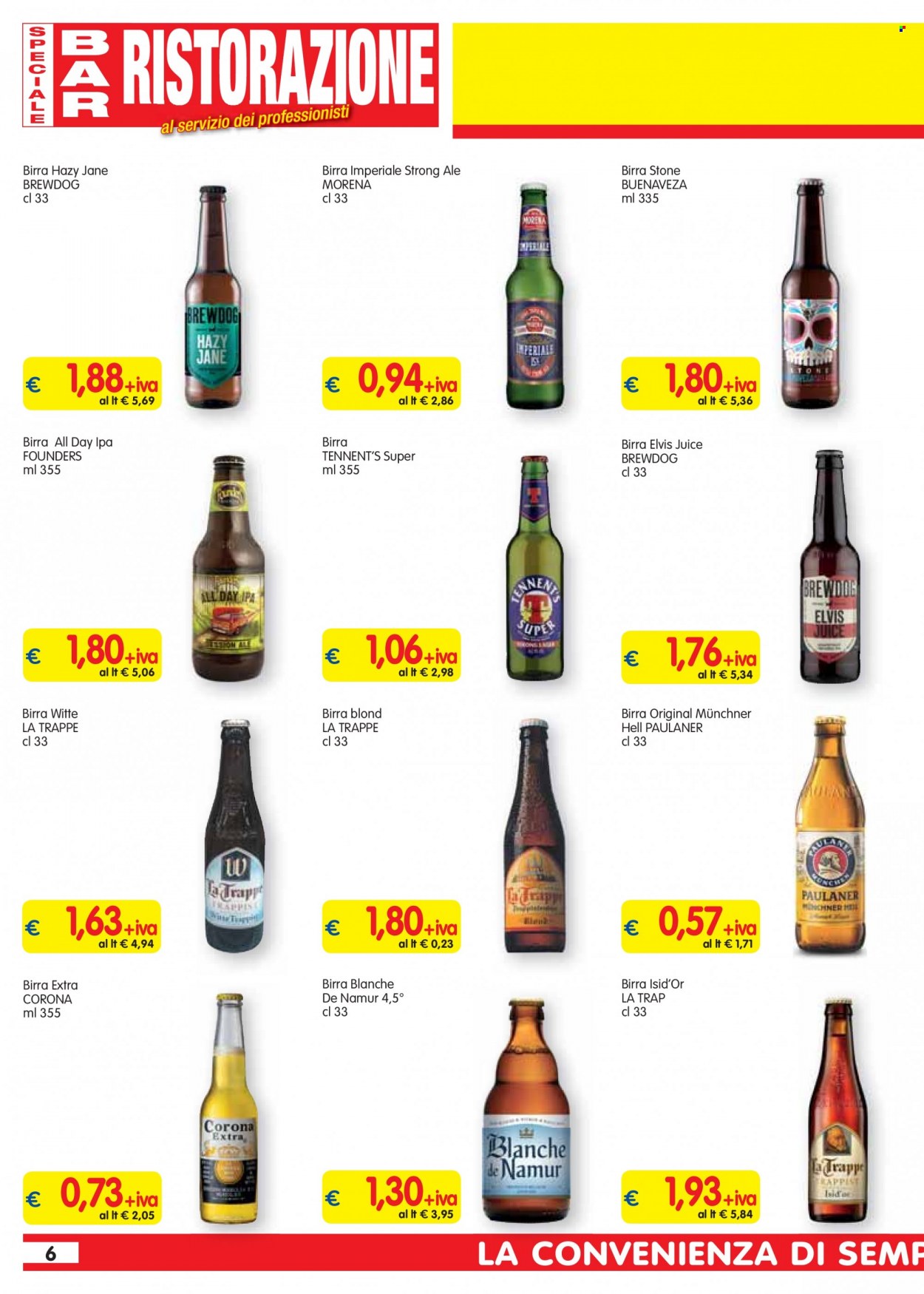 thumbnail - Volantino Famila - 12/5/2022 - 25/5/2022 - Prodotti in offerta - Corona Extra, birra, birra tipo IPA, Paulaner, Tennent's, Brewdog. Pagina 6.