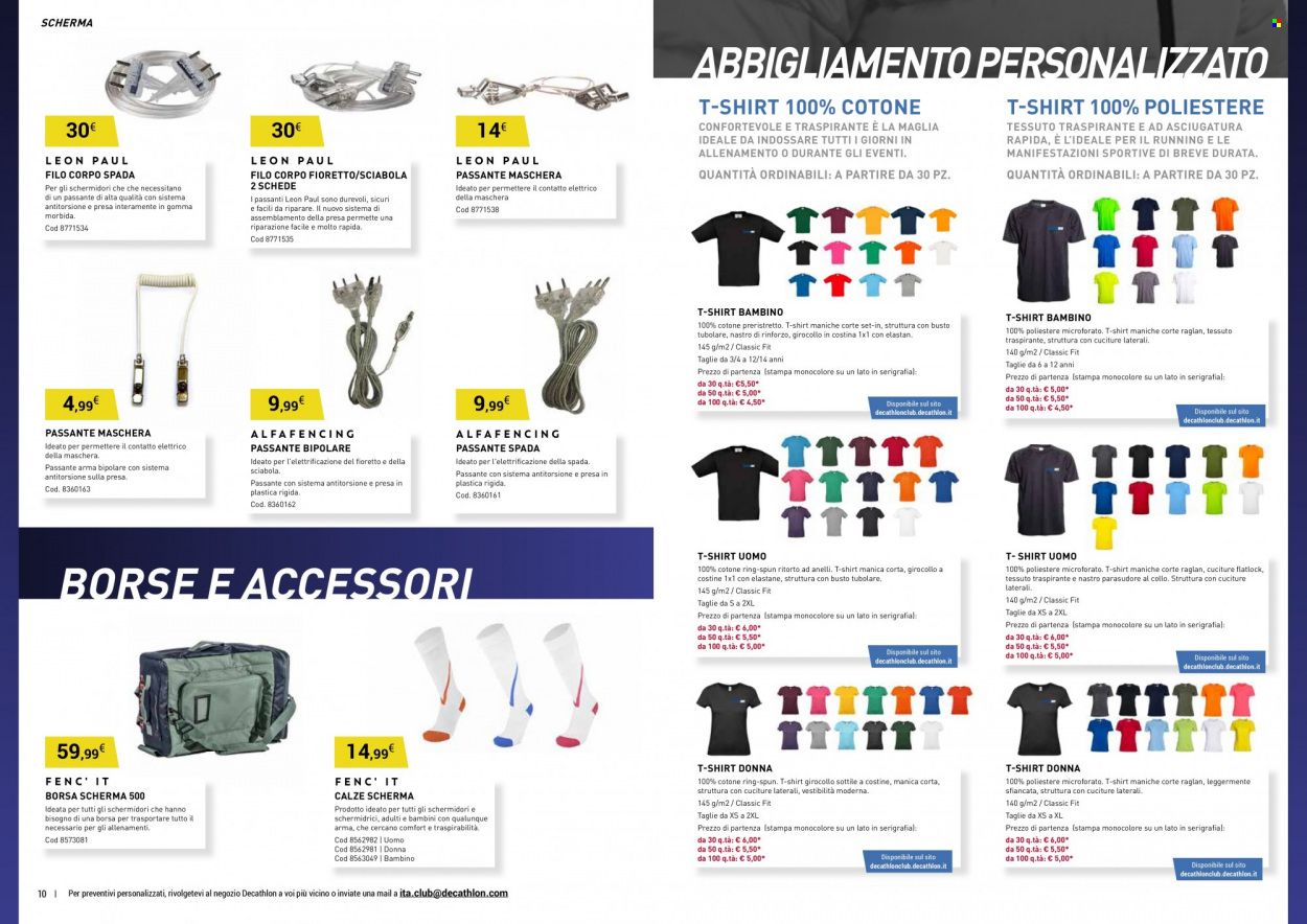 thumbnail - Volantino Decathlon - Prodotti in offerta - maglia, t-shirt, calze, borsa. Pagina 6.