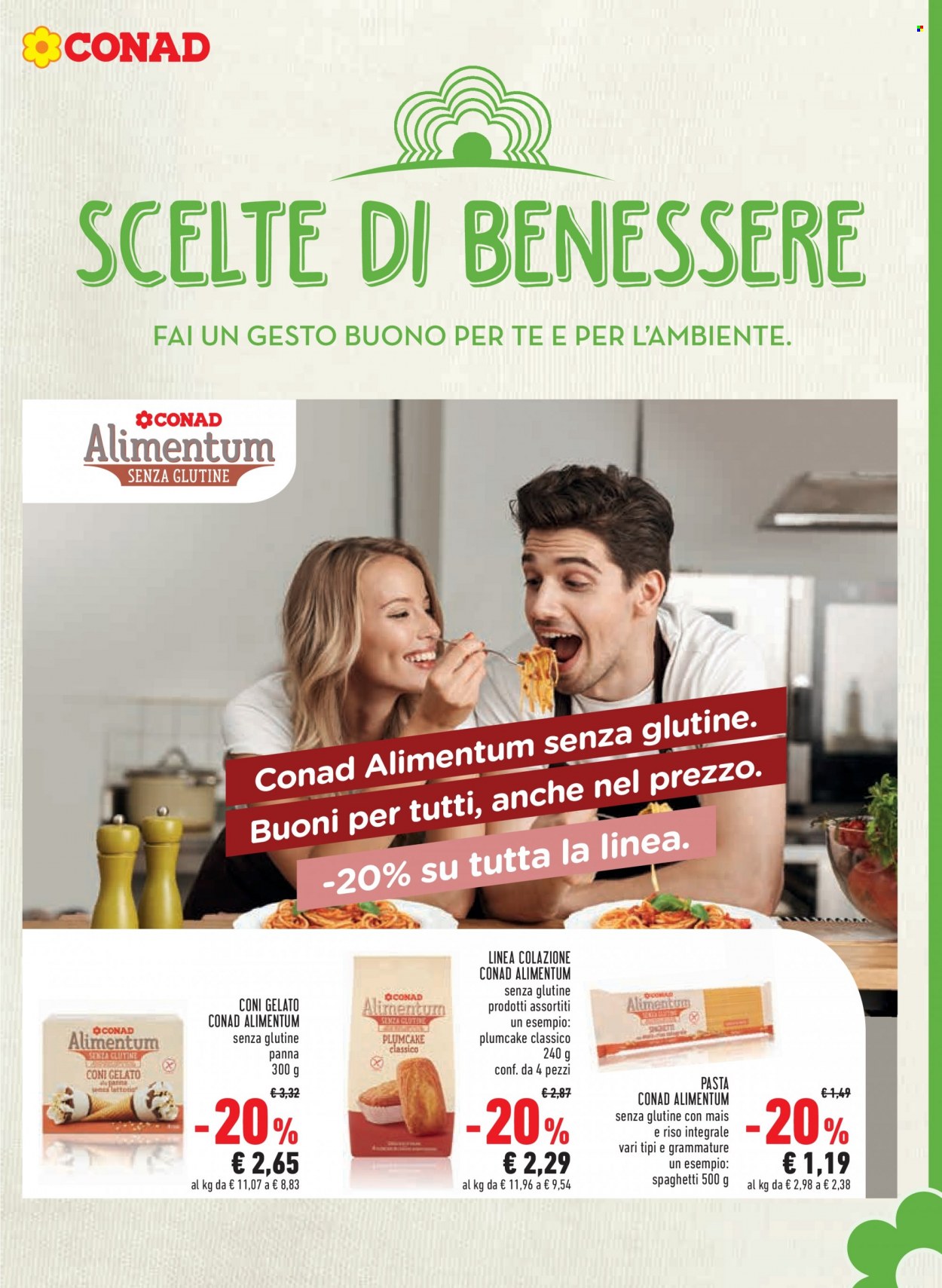 thumbnail - Volantino Conad - 18/5/2022 - 29/5/2022 - Prodotti in offerta - plumcake, gelato, riso, spaghetti, pasta, riso integrale. Pagina 9.