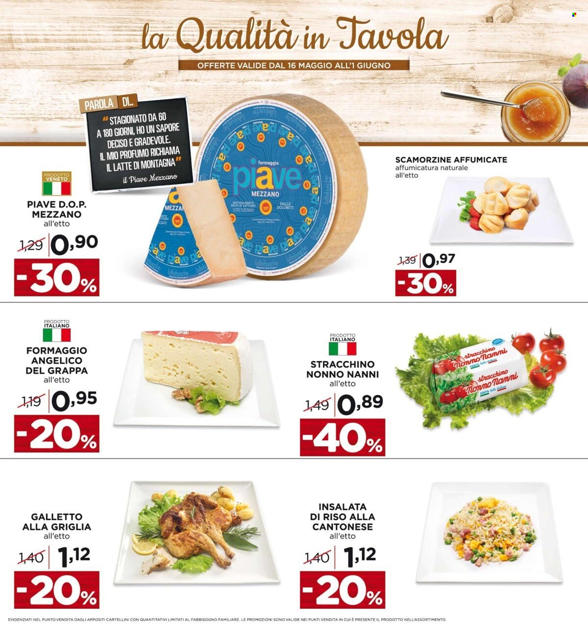 thumbnail - Volantino Alì Supermercati - 16/5/2022 - 1/6/2022 - Prodotti in offerta - galletto, insalata di riso, formaggio, stracchino, Nonno Nanni, profumo. Pagina 9.
