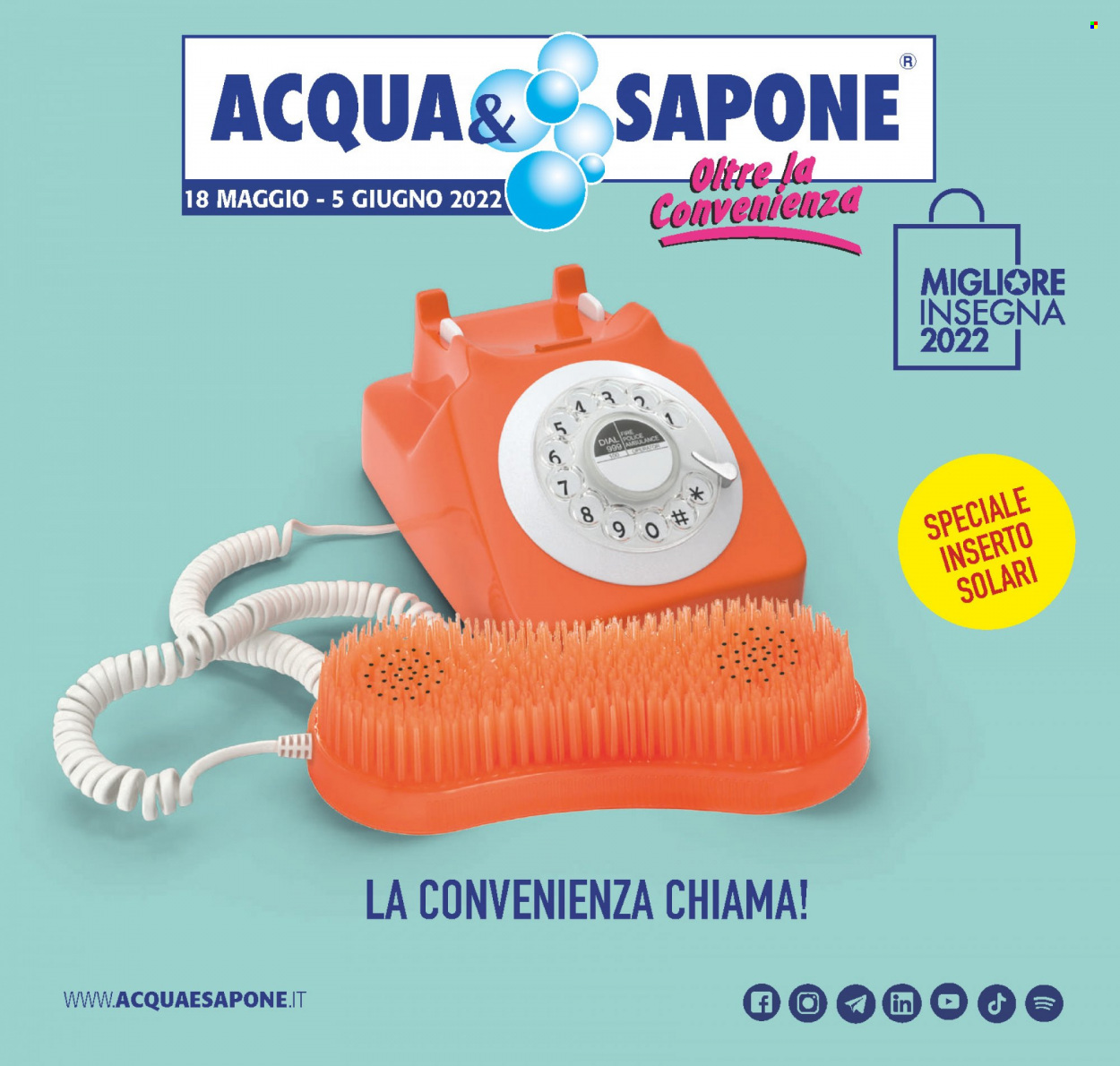 thumbnail - Volantino Acqua & Sapone - 18/5/2022 - 5/6/2022 - Prodotti in offerta - sapone. Pagina 1.