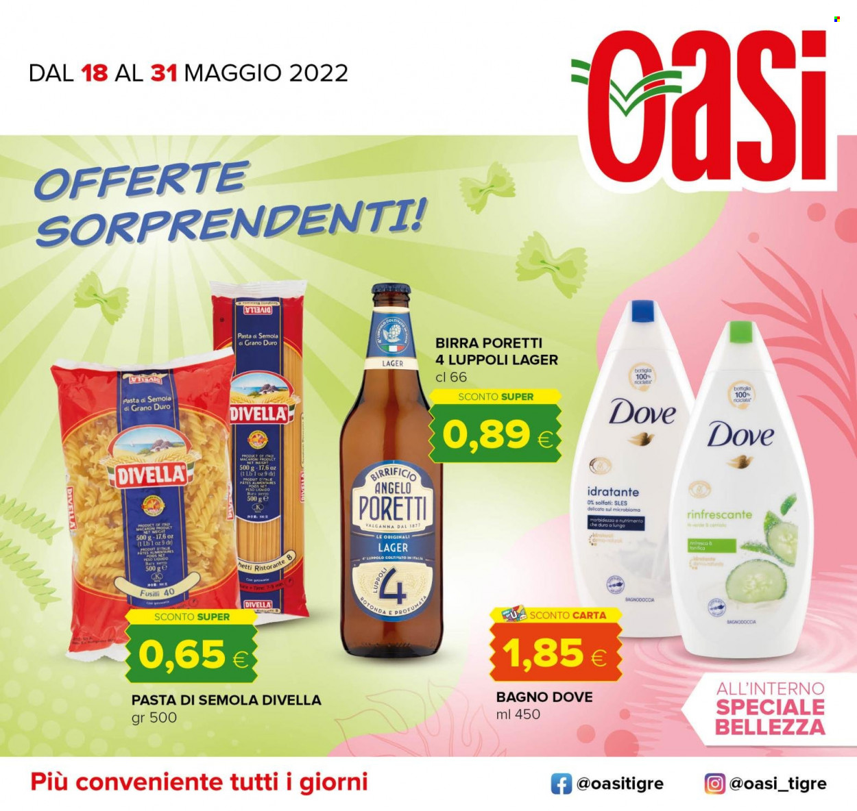 Volantino Oasi - 18/5/2022 - 31/5/2022. Pagina 1