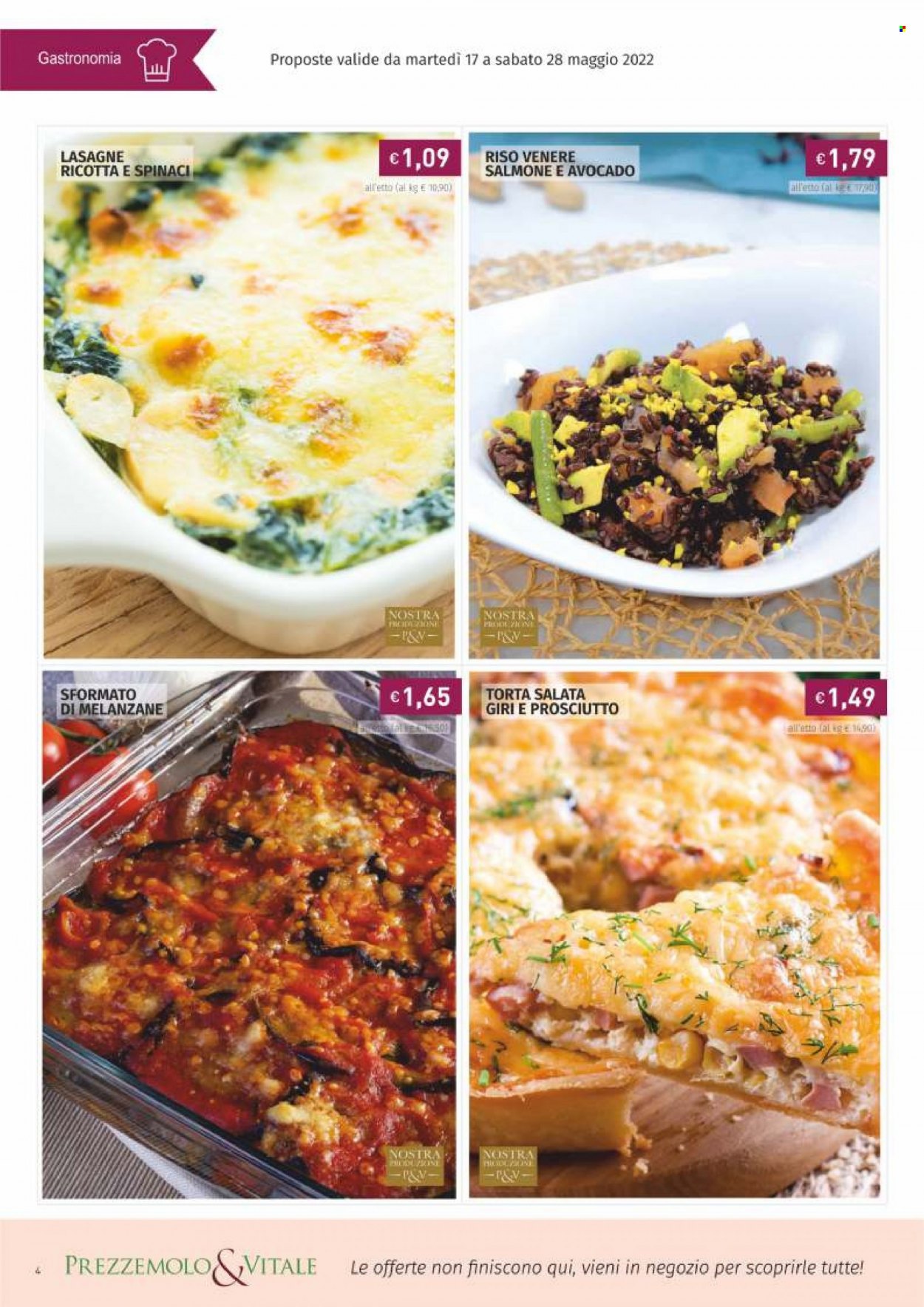 thumbnail - Volantino Prezzemolo & Vitale - 17/5/2022 - 28/5/2022 - Prodotti in offerta - lasagne, riso, riso venere. Pagina 4.