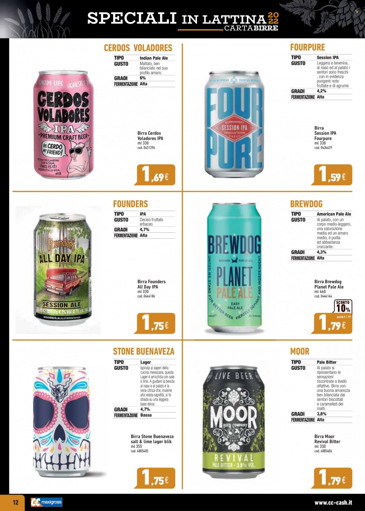 thumbnail - Volantino C+C Cash & Carry - 16/5/2022 - 10/7/2022 - Prodotti in offerta - birra, craft beer, birra tipo IPA, birra tipo pale ale, birra tipo lager, Brewdog. Pagina 12.