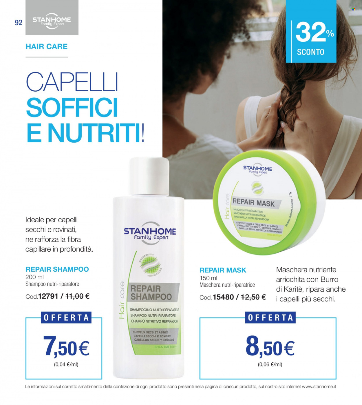 thumbnail - Volantino Stanhome - 17/5/2022 - 3/6/2022 - Prodotti in offerta - maschera, shampoo. Pagina 92.