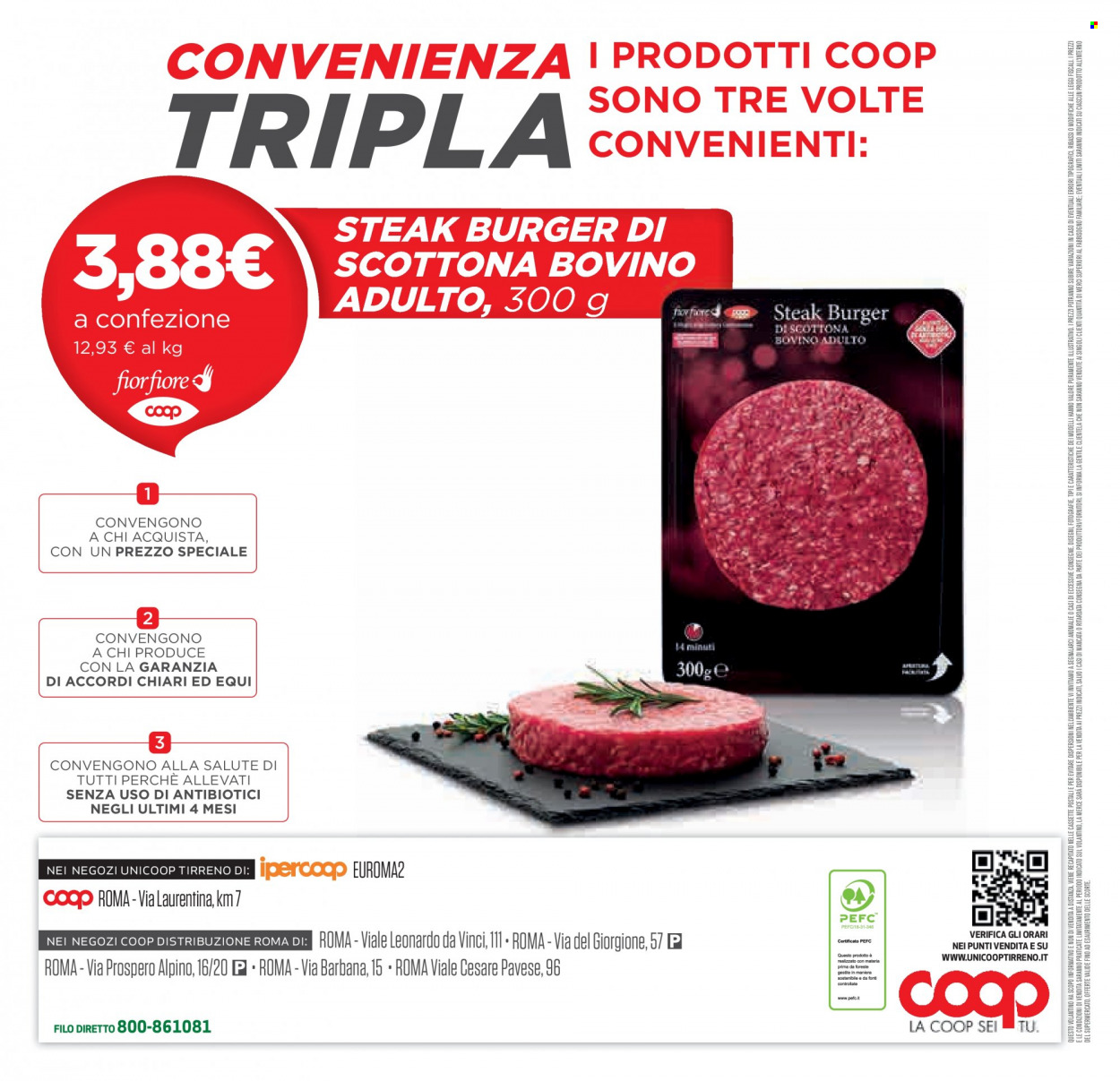thumbnail - Volantino Coop - 19/5/2022 - 1/6/2022 - Prodotti in offerta - manzo, steak, scottona, hamburger. Pagina 24.