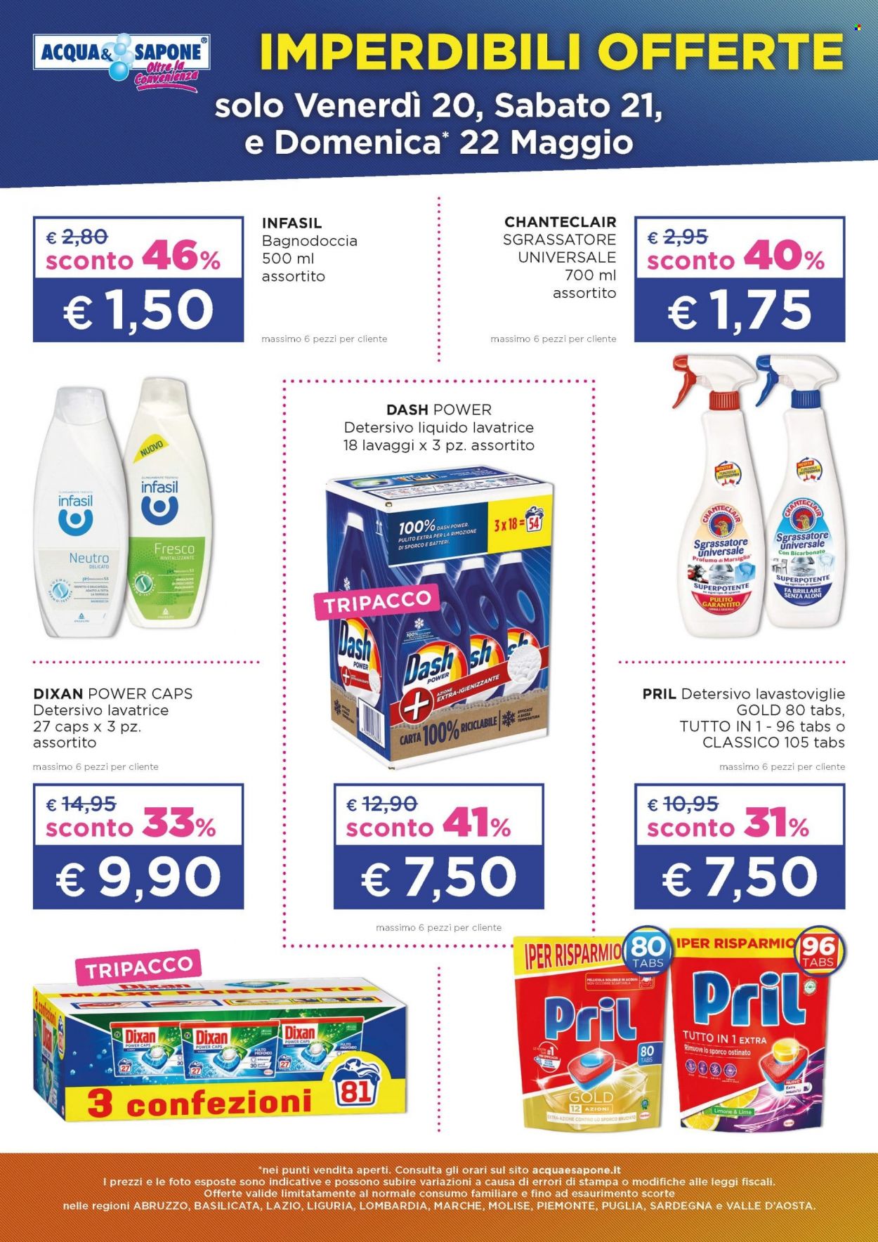 Volantino Acqua & Sapone - 20/5/2022 - 22/5/2022. Pagina 1