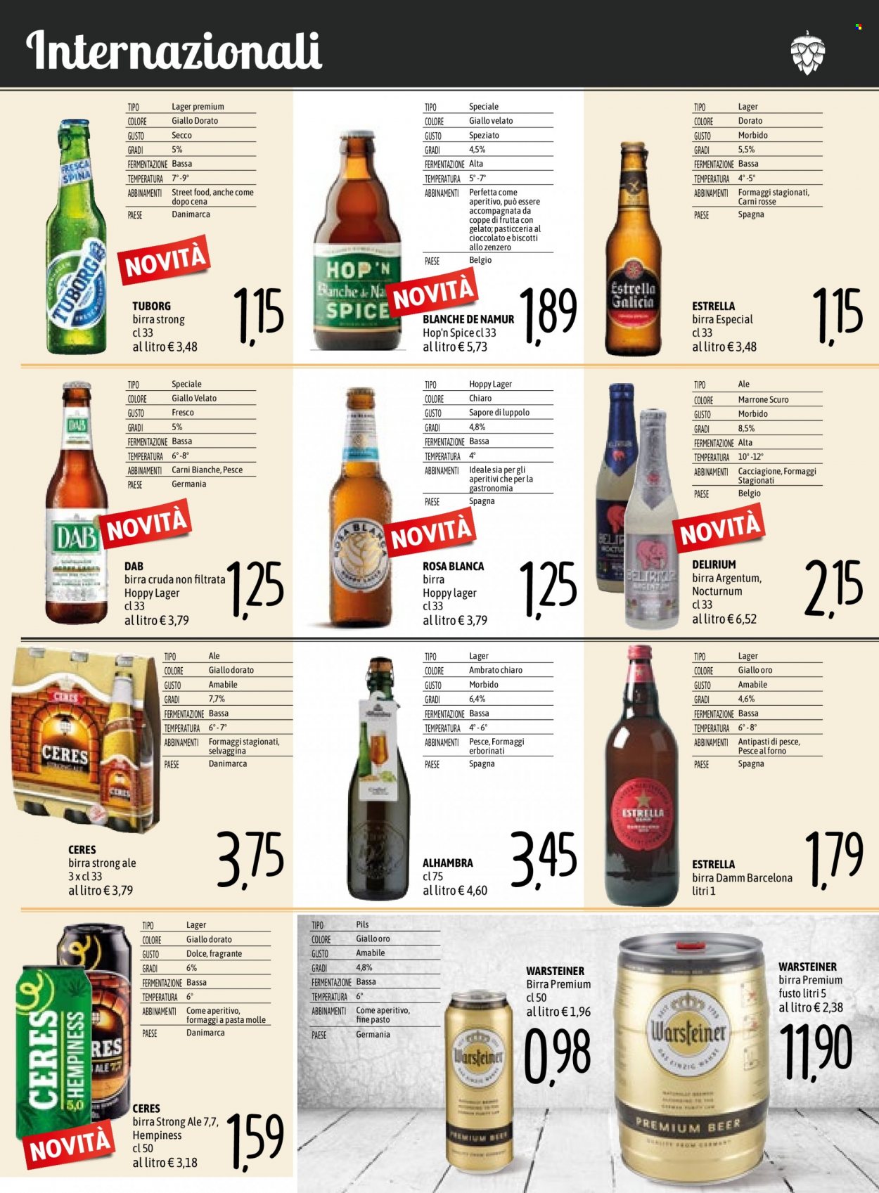 thumbnail - Volantino Emisfero - 19/5/2022 - 15/6/2022 - Prodotti in offerta - birra, Tuborg, birra tipo lager, Warsteiner, birra tipo pilsner, Ceres, gelato. Pagina 8.