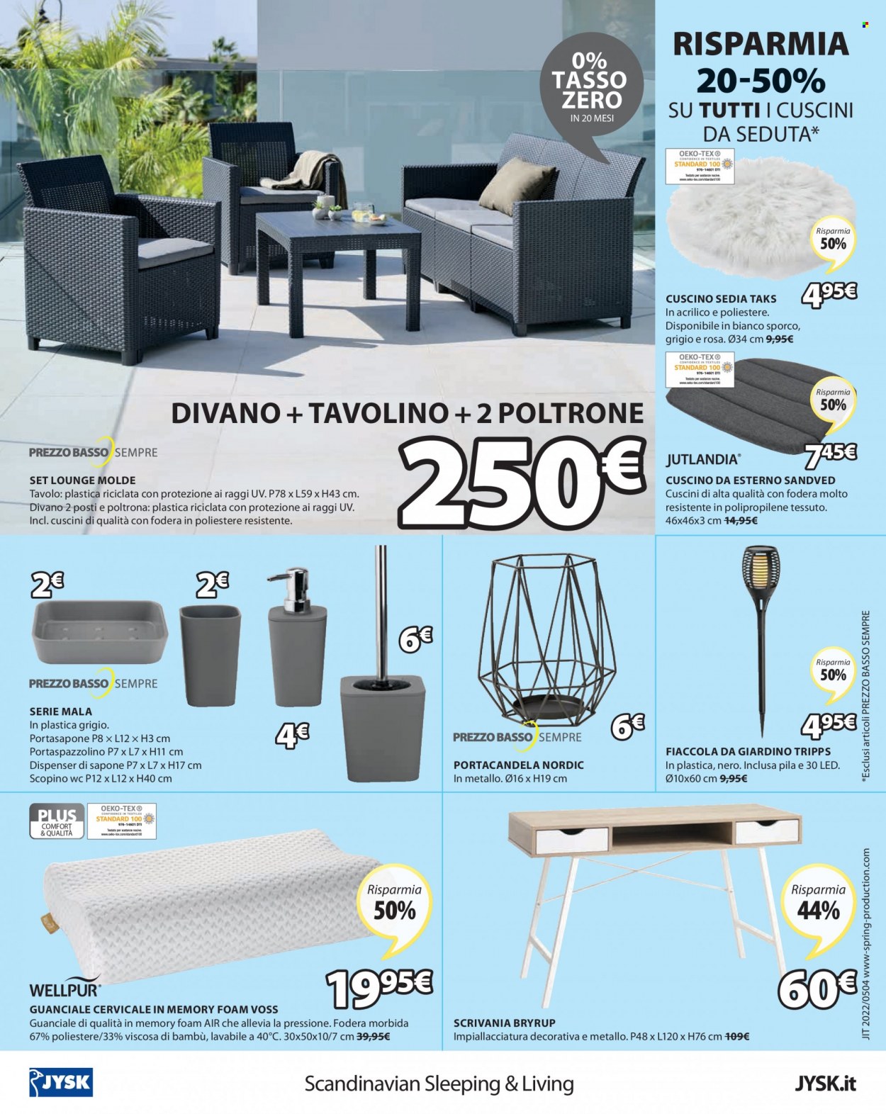 thumbnail - Volantino JYSK - 19/5/2022 - 1/6/2022 - Prodotti in offerta - divano, poltrona, tavolo, tavolino, fiaccola, cuscino, guanciale, scrivania, portacandela. Pagina 16.