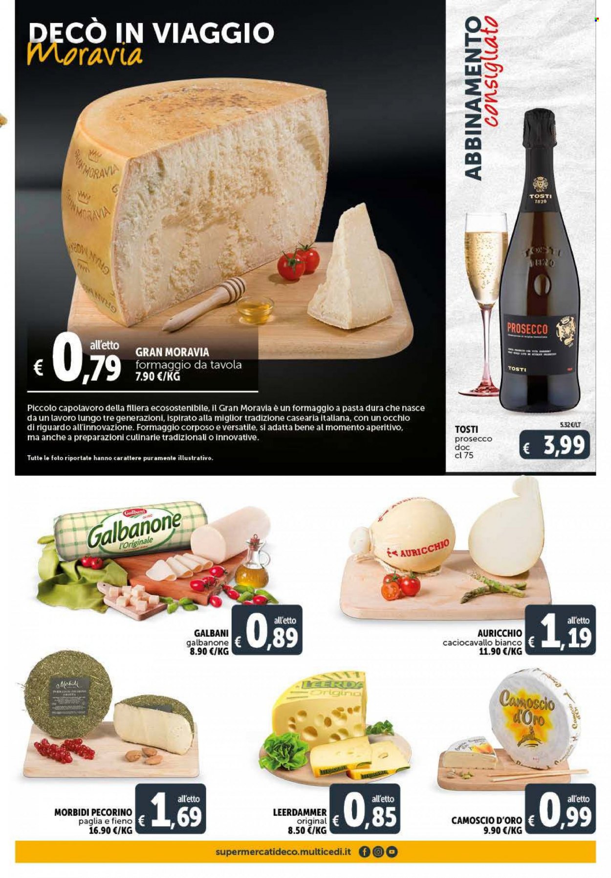 thumbnail - Volantino Deco - 20/5/2022 - 30/5/2022 - Prodotti in offerta - Galbani, formaggio, Leerdammer, caciocavallo, Camoscio d'Oro, pecorino, Galbanone, pasta, Prosecco, aperitivo. Pagina 5.
