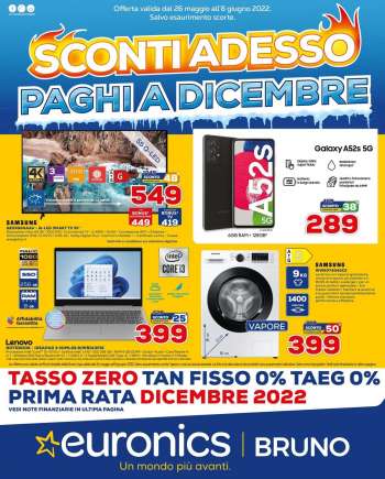 Volantino Euronics - 26/5/2022 - 8/6/2022.